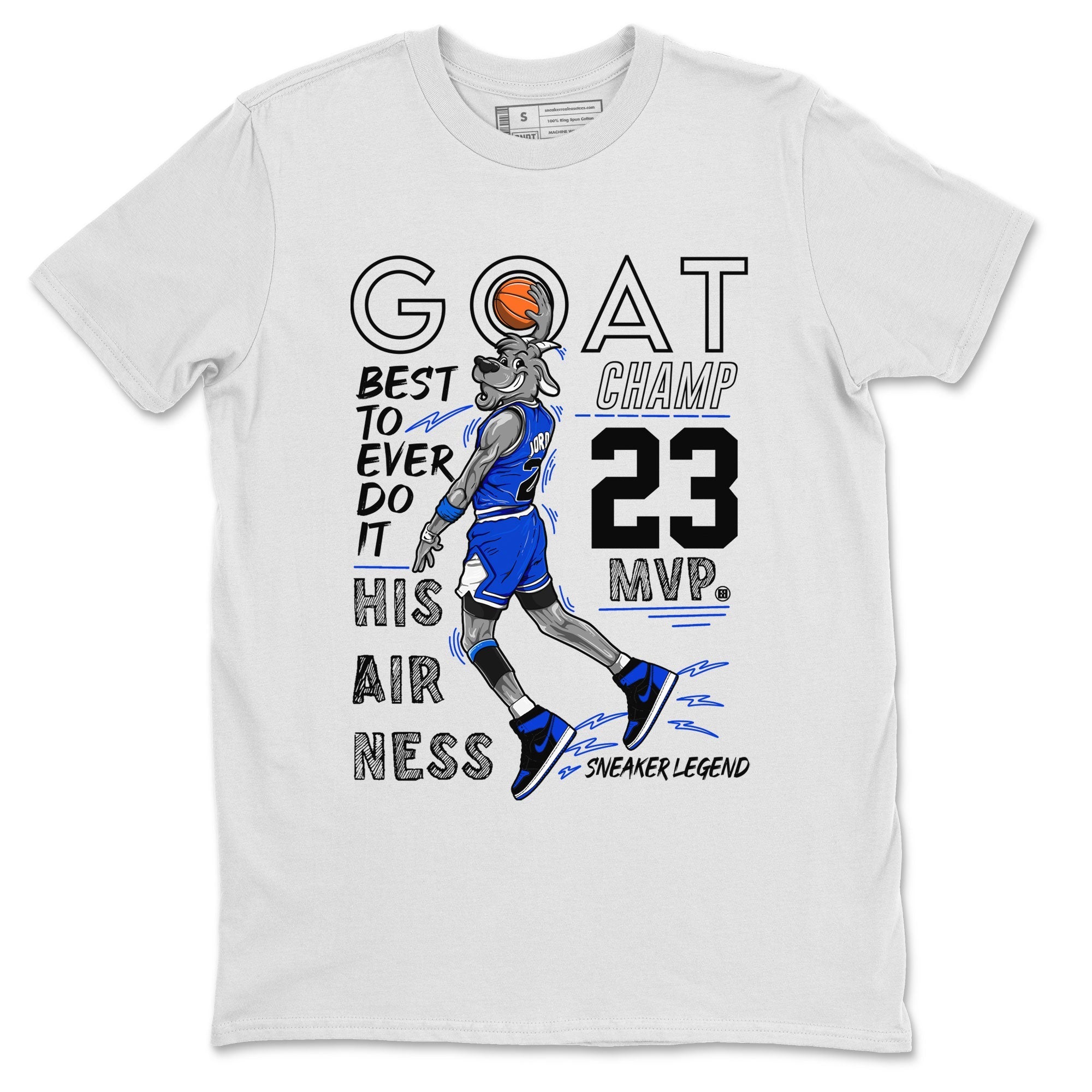 1s Royal Reimagined shirt to match jordans MVP Goat sneaker shirts Air Jordan 1 Royal Reimagined Drip Gear Zone Unisex Sneaker Tees and Sneaker Match T-Shirt White 2 T-Shirt