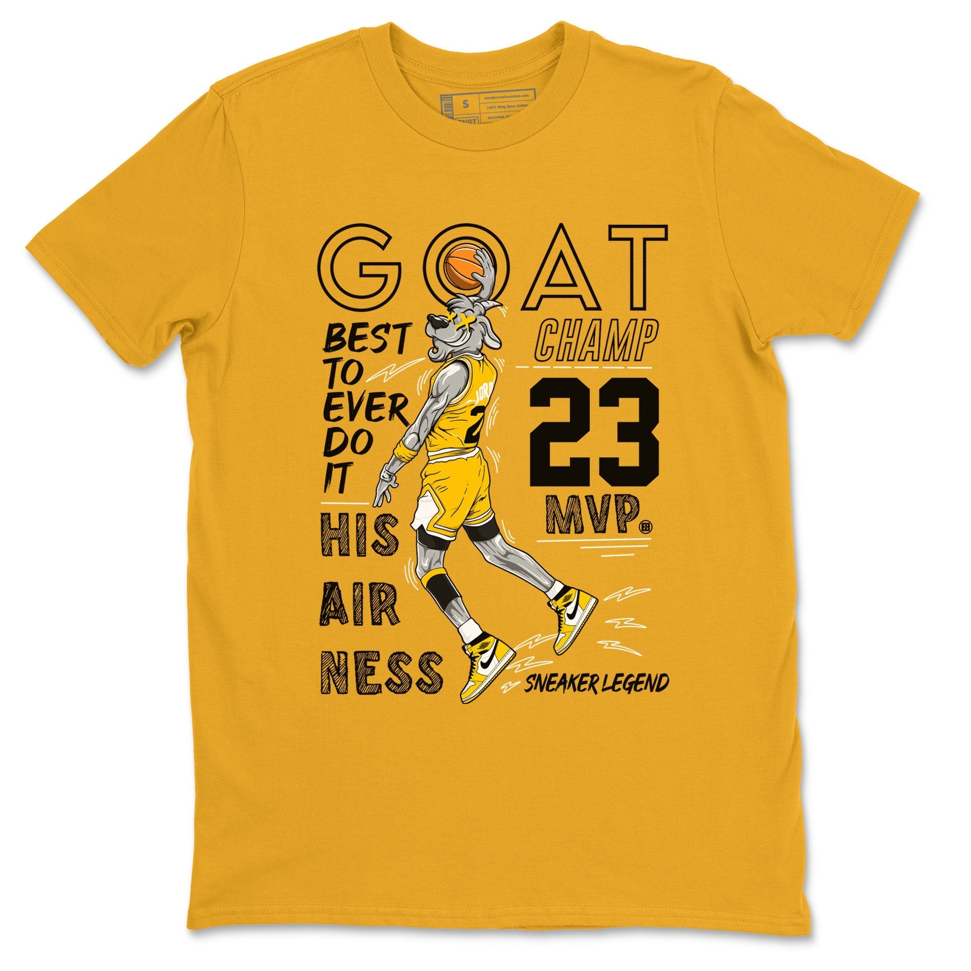 AJ1 Yellow Ochre shirt to match jordans MVP Goat sneaker tees streetwear brand Air Jordan 1 Yellow Ochre Drip Gear Zone Brand unisex cotton Gold 2 crew neck shirt