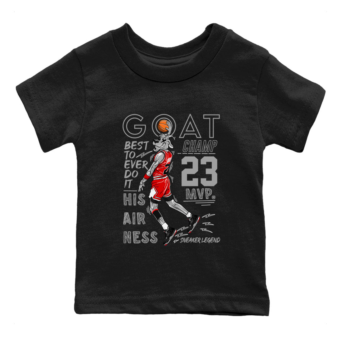 AJ4 Retro Bred Reimagined shirt to match jordans MVP Goat sneaker tees Air Jordan 4 Retro Bred Reimagined Drip Gear Zone baby toddler Black 2 cotton Shirt