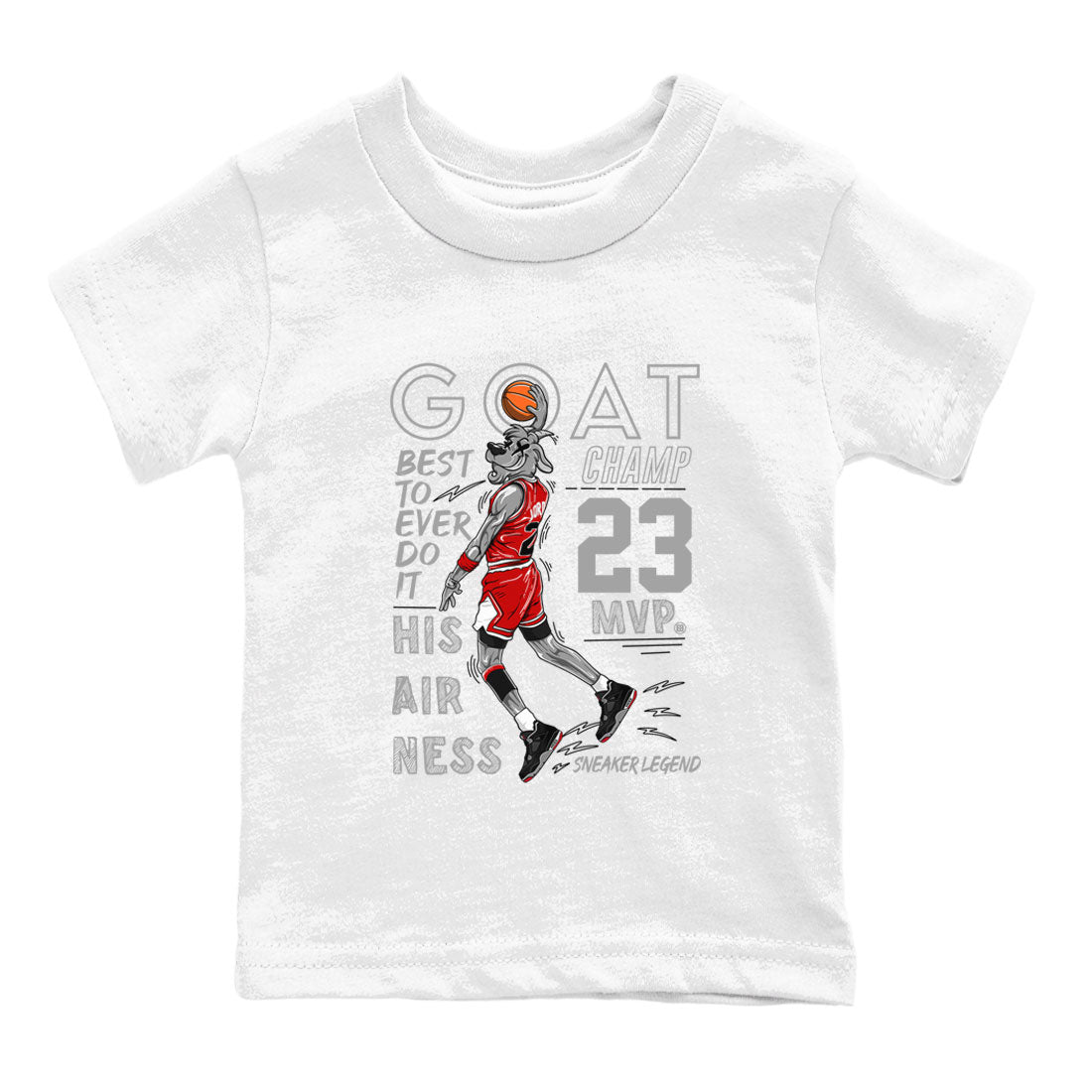 AJ4 Retro Bred Reimagined shirt to match jordans MVP Goat sneaker tees Air Jordan 4 Retro Bred Reimagined Drip Gear Zone baby toddler White 2 cotton Shirt