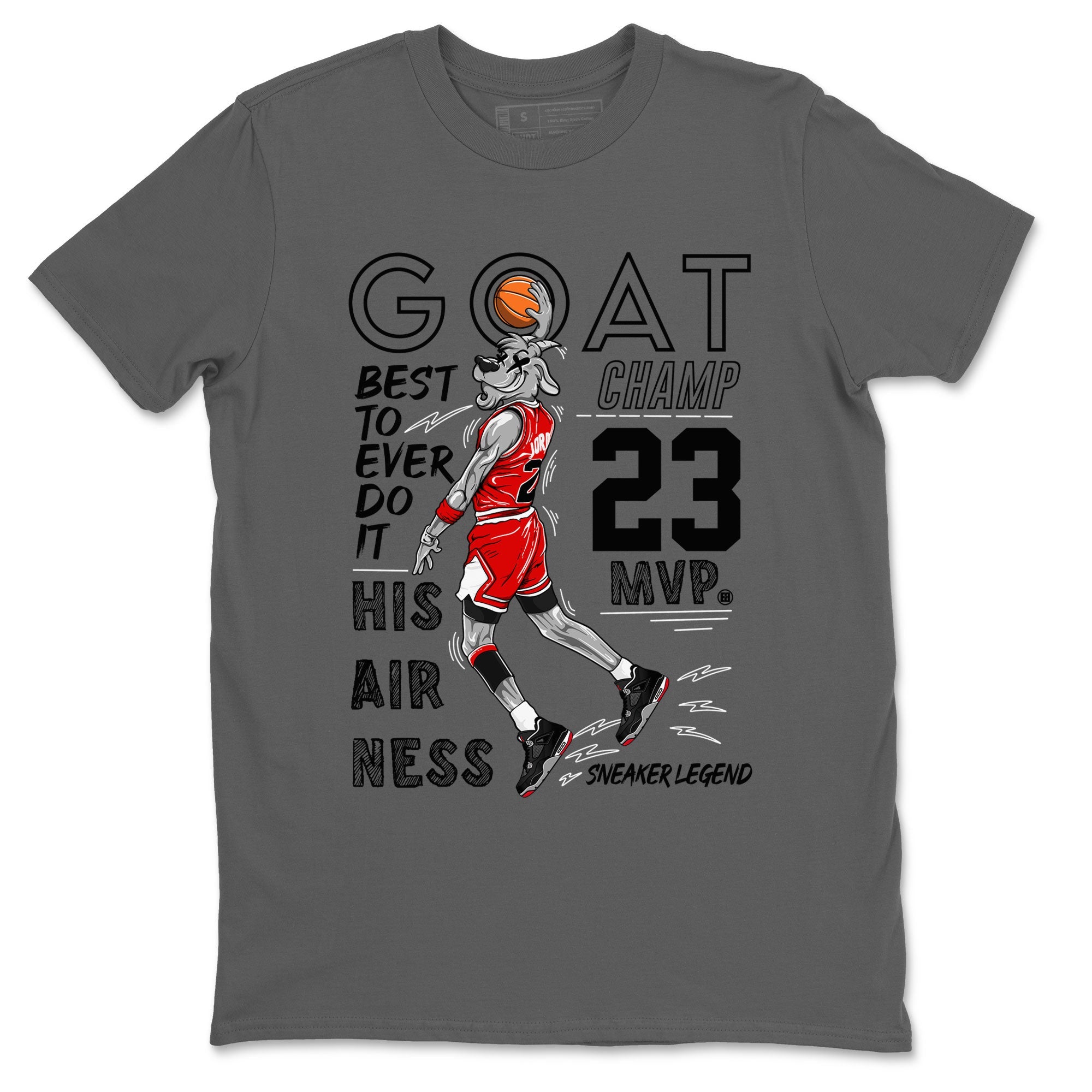 AJ4 Retro Bred Reimagined shirt to match jordans MVP Goat sneaker tees Air Jordan 4 Retro Bred Reimagined Drip Gear Zone unisex cotton Cool Grey 2 crew neck shirt
