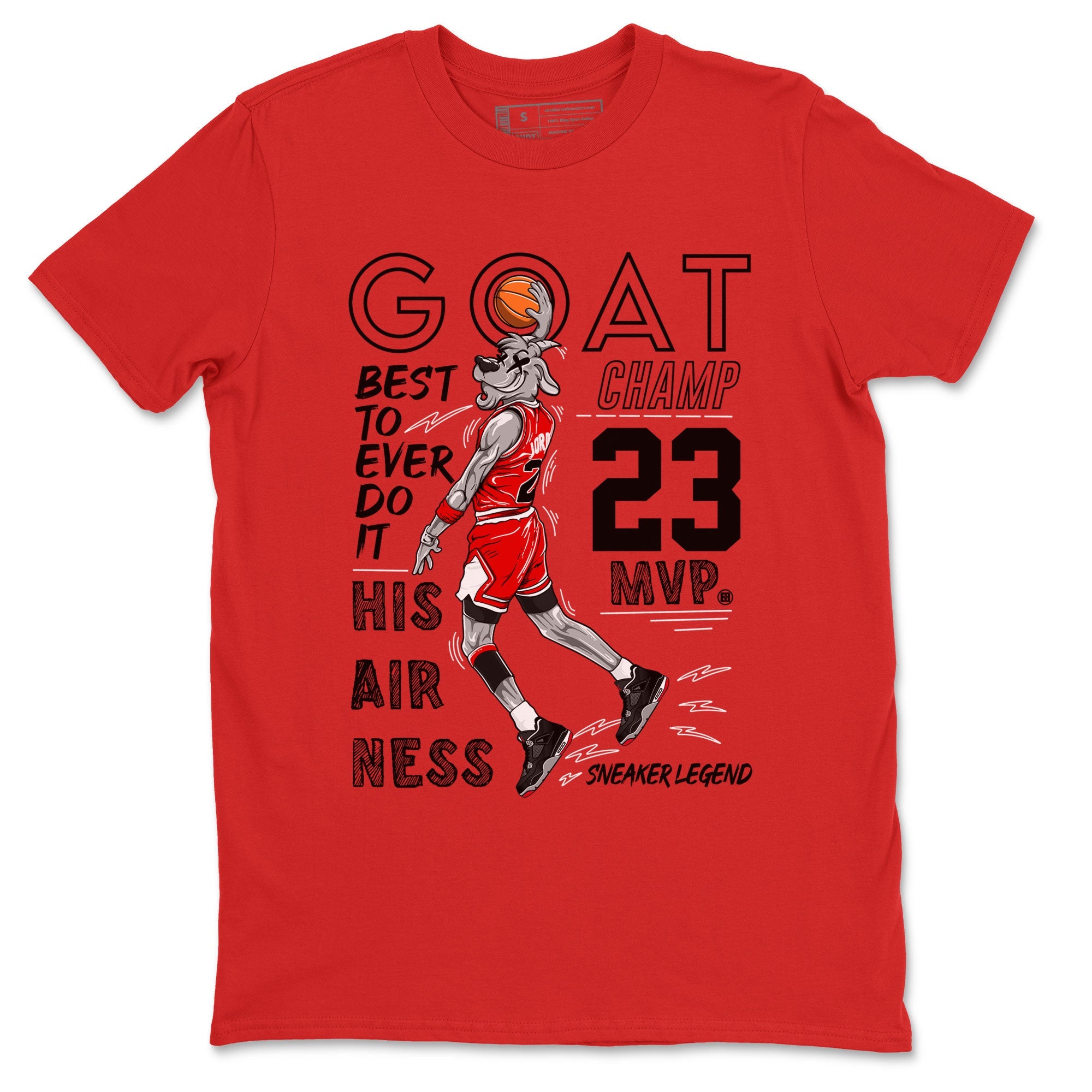 AJ4 Retro Bred Reimagined shirt to match jordans MVP Goat sneaker tees Air Jordan 4 Retro Bred Reimagined Drip Gear Zone unisex cotton Red 2 crew neck shirt