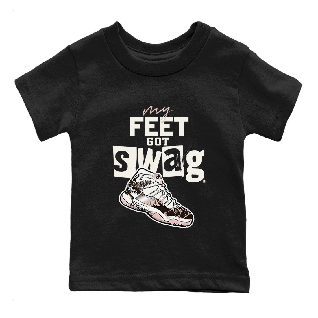 Air Jordan 11 Neapolitan shirt to match jordans My Feet Got Swag sneaker matching t-shirts and clothing Air Jordan 11 Neapolitan Drip Gear Zone Youth Kids Toddler Black 2 T-Shirt