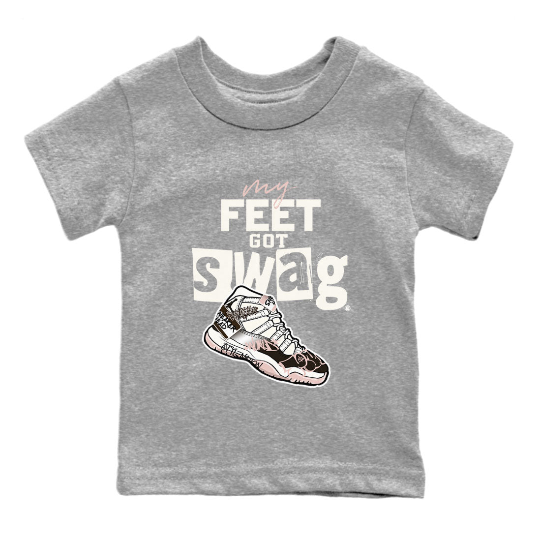 Air Jordan 11 Neapolitan shirt to match jordans My Feet Got Swag sneaker matching t-shirts and clothing Air Jordan 11 Neapolitan Drip Gear Zone Youth Kids Toddler Heather Grey 2 T-Shirt