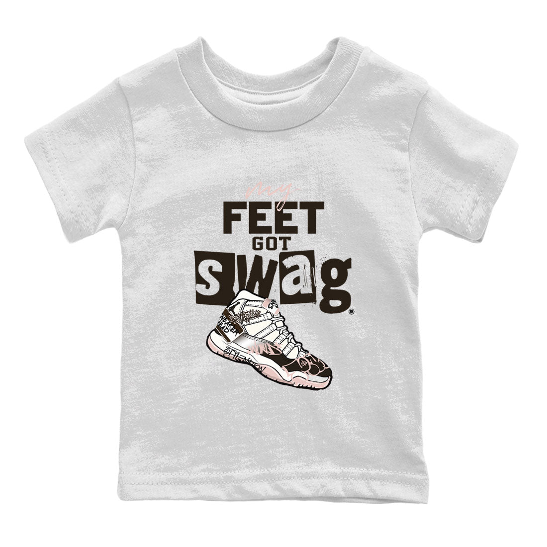 Air Jordan 11 Neapolitan shirt to match jordans My Feet Got Swag sneaker matching t-shirts and clothing Air Jordan 11 Neapolitan Drip Gear Zone Youth Kids Toddler White 2 T-Shirt