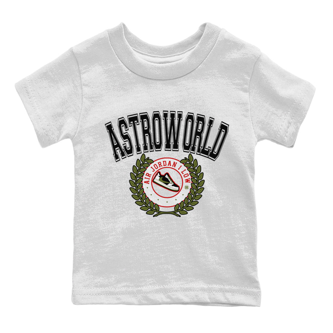 Jordan 1 Travis Scott Olive Sneaker Matching T-Shirt Sneaker Letter Sneaker Tees Jordan 1 Travis Scott Olive Sneaker Release Tees Kids Shirts