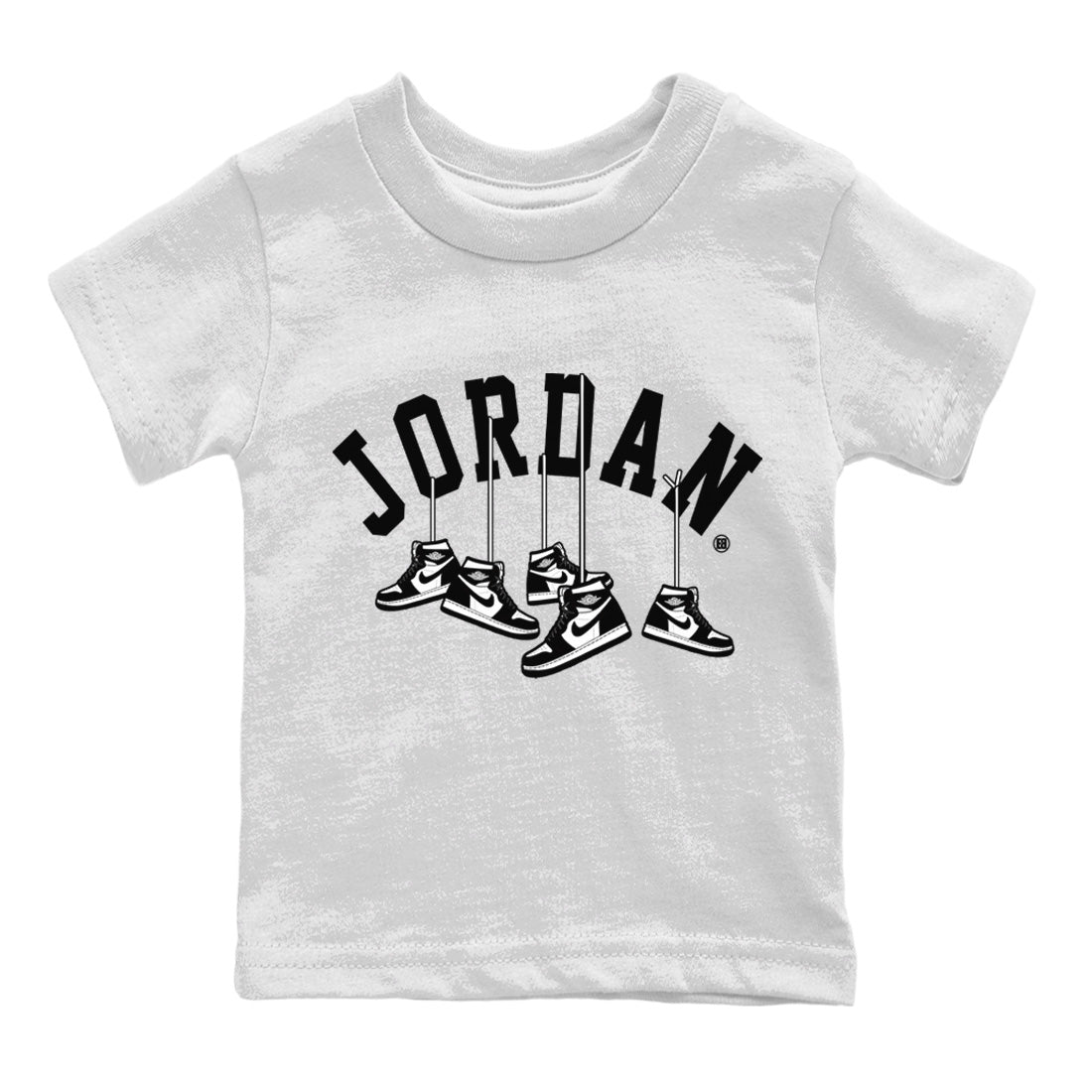 Jordan 1 Black White Sneaker Match Tees Hanging Sneakers Sneaker Tees Jordan 1 Black White Jordan to match sneaker T-Shirt Kids Shirts