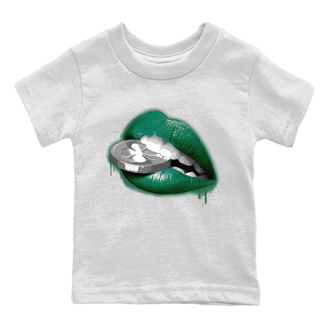 Jordan 1 Gorge Green Sneaker Matching T-Shirt Lips Coin Sneaker Tees Jordan 1 Gorge Green Sneaker Release Tees Kids Shirts