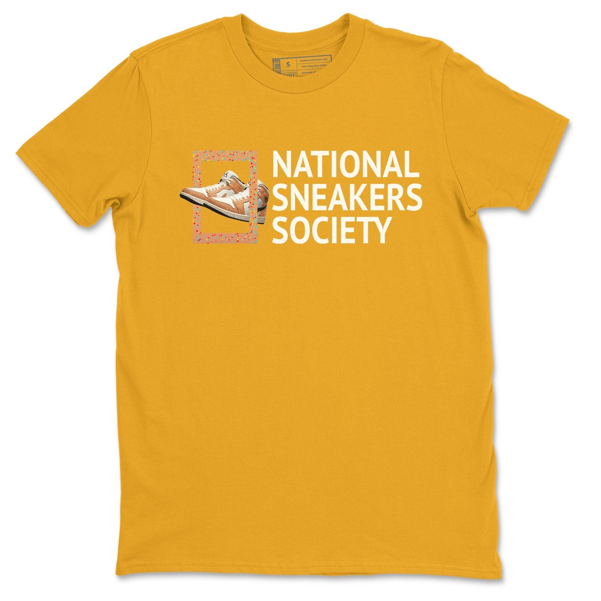 Jordan 1 Brushstroke Sneaker Matching T-Shirt National Sneakers Sneaker Tees Jordan 1 Brushstroke Sneaker Release Tees Crew Neck Tees