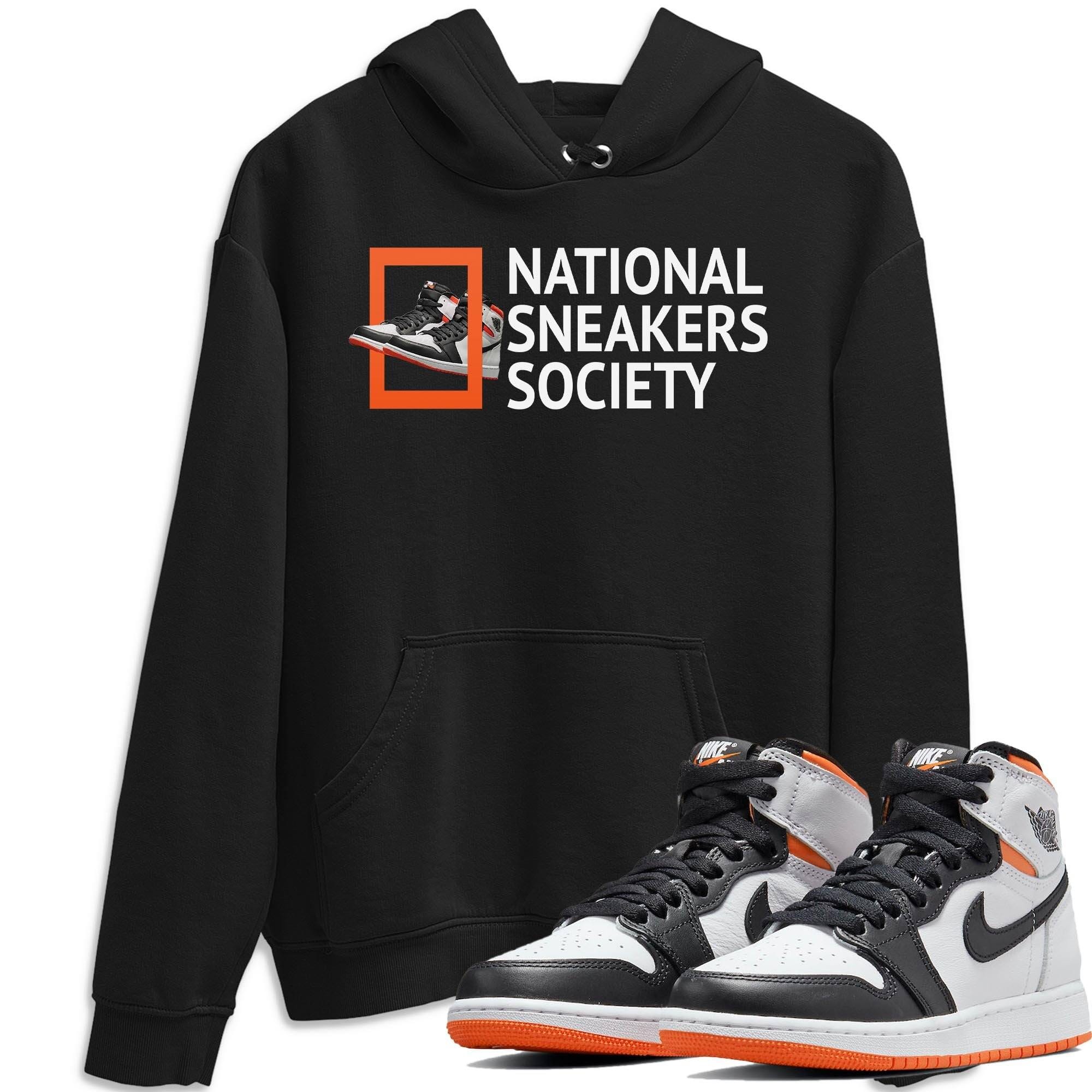 Jordan 1 Electro Orange Sneaker Matching T-Shirt National Sneakers Sneaker Tees Jordan 1 Electro Orange Sneaker Release Tees Crew Neck Tees