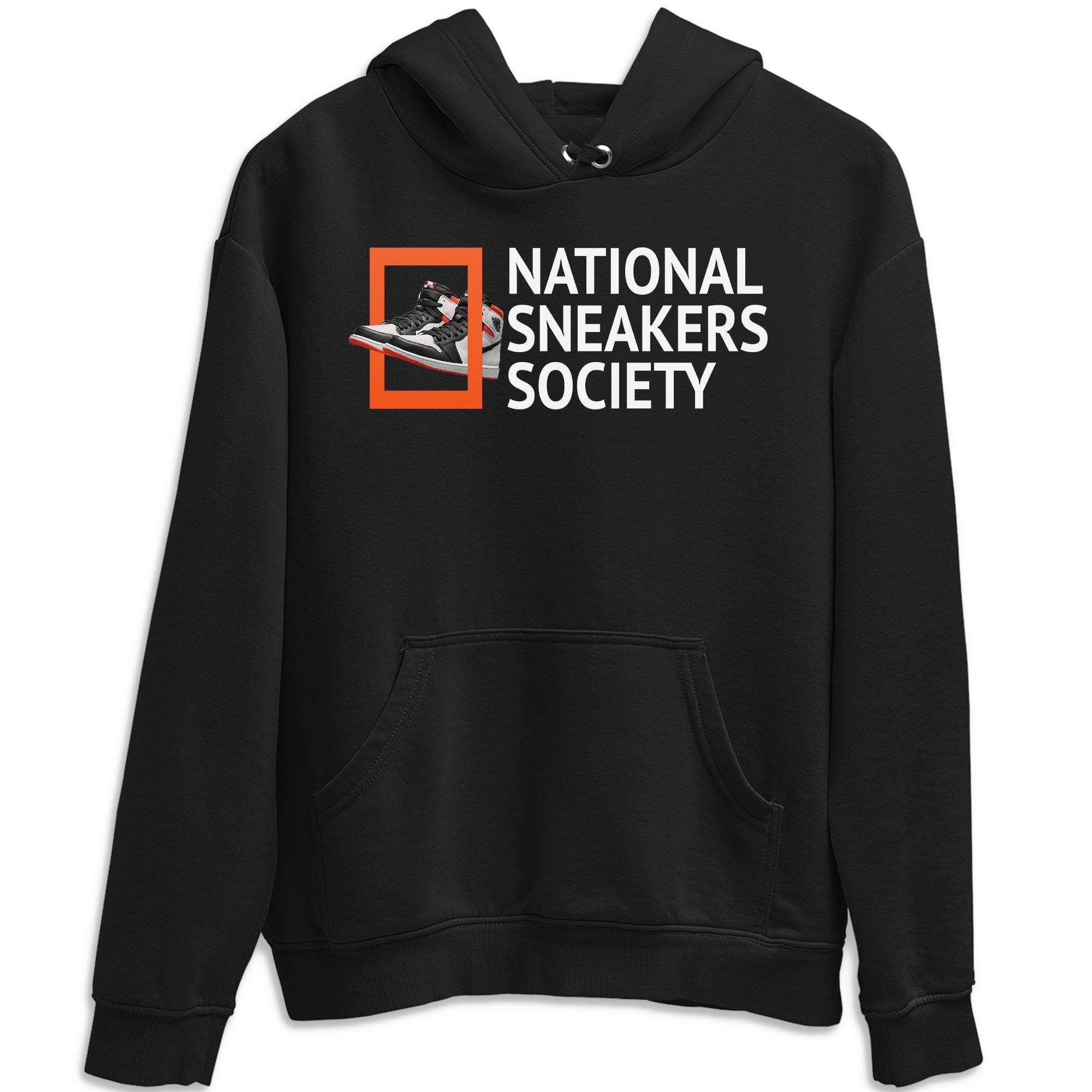 Jordan 1 Electro Orange Sneaker Matching T-Shirt National Sneakers Sneaker Tees Jordan 1 Electro Orange Sneaker Release Tees Crew Neck Tees