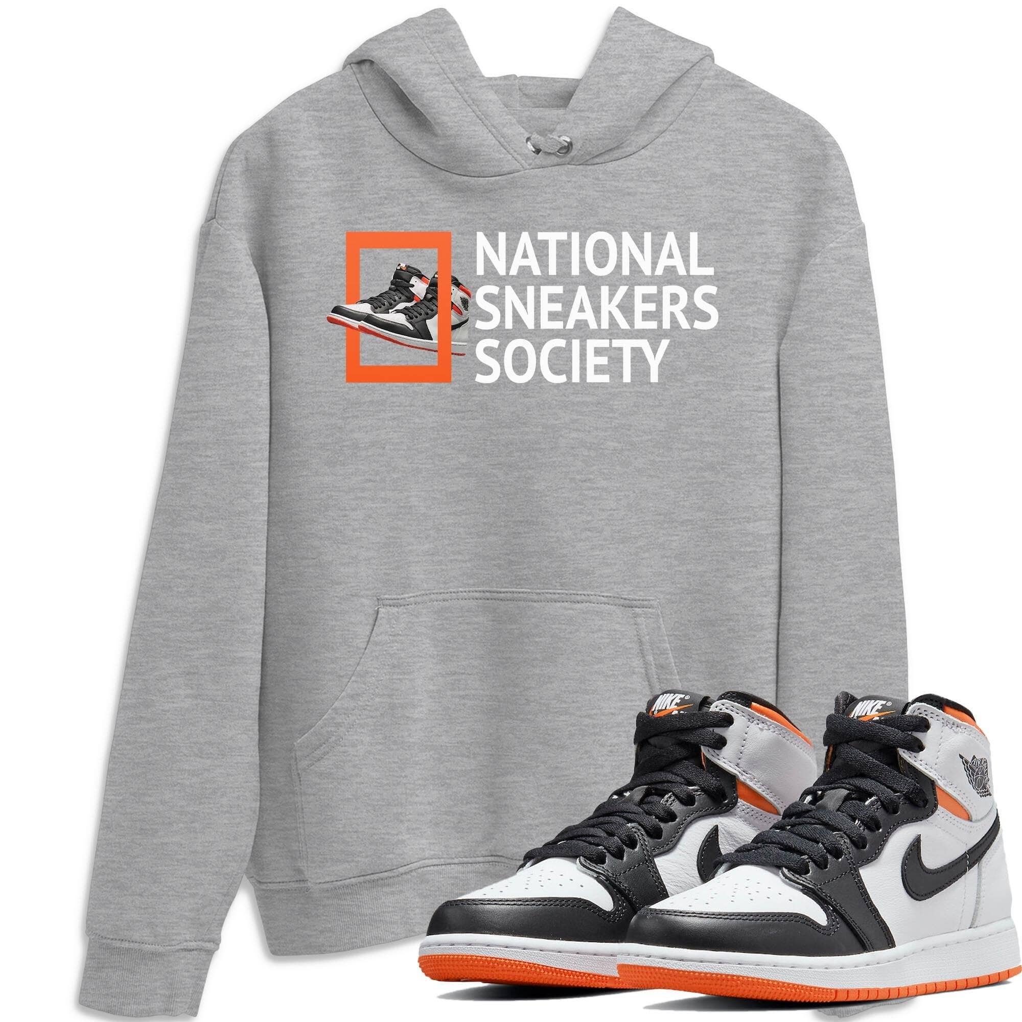 Jordan 1 Electro Orange Sneaker Matching T-Shirt National Sneakers Sneaker Tees Jordan 1 Electro Orange Sneaker Release Tees Crew Neck Tees