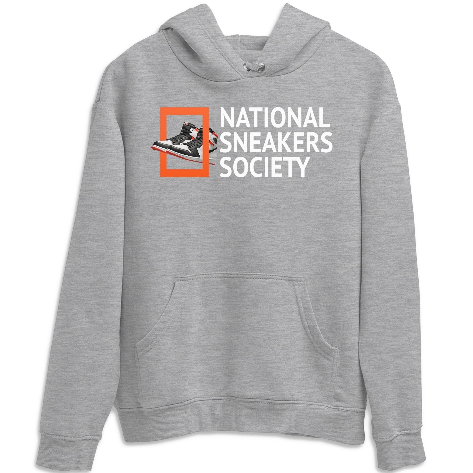 Jordan 1 Electro Orange Sneaker Matching T-Shirt National Sneakers Sneaker Tees Jordan 1 Electro Orange Sneaker Release Tees Crew Neck Tees