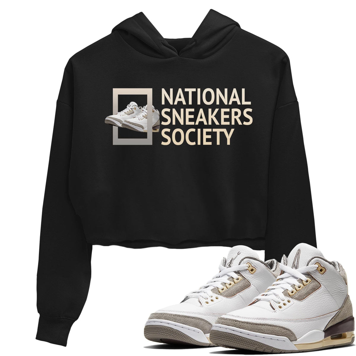 Jordan 3 A Ma Maniere Sneaker Matching T-Shirt National Sneakers Sneaker Tees Jordan 3 A Ma Maniere Sneaker Release Tees Women's Shirts