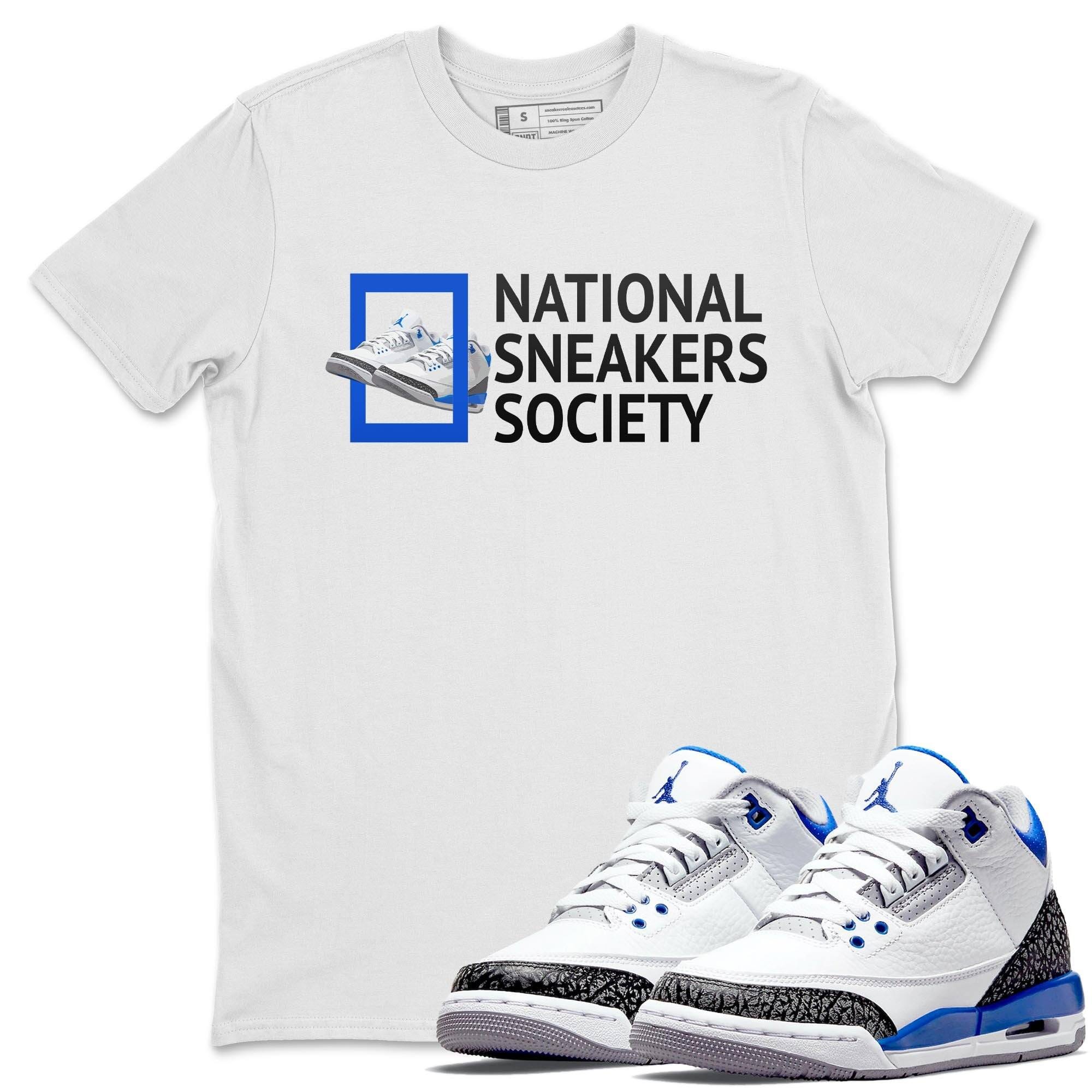 Jordan 3 Racer Blue Shirt To Match Jordans National Sneakers Sneaker Tees Jordan 3 Racer Blue Drip Gear Zone Sneaker Matching Clothing Unisex Shirts