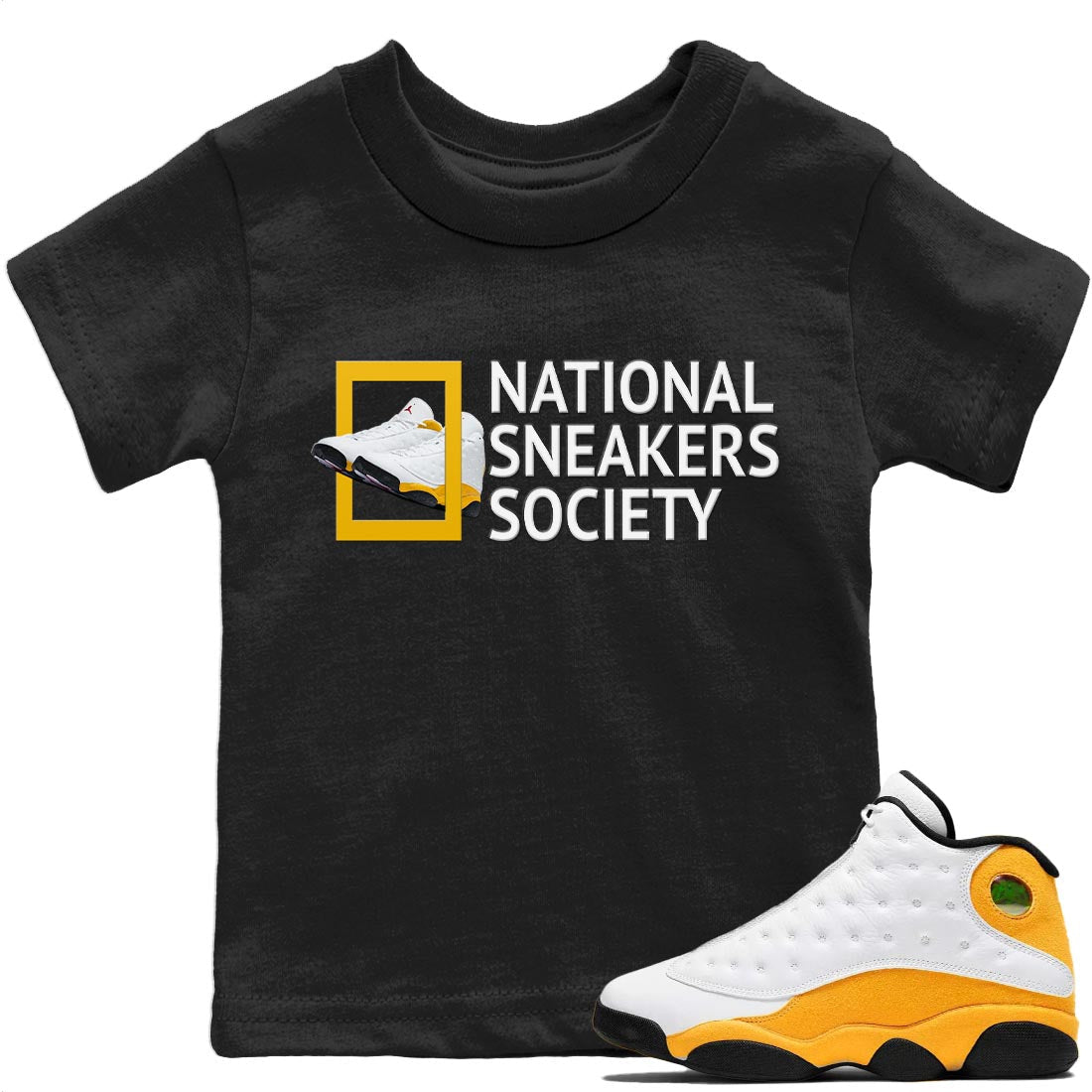 Jordan 13 Del Sol Sneaker Matching T-Shirt National Sneakers Sneaker Tees Jordan 13 Del Sol Sneaker Release Tees Kids Shirts