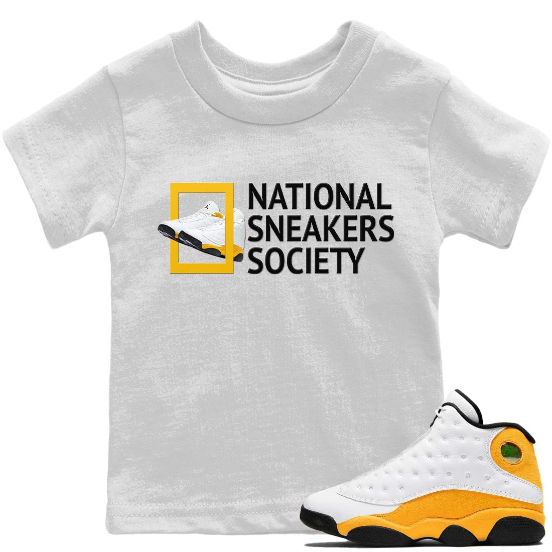 Jordan 13 Del Sol Sneaker Matching T-Shirt National Sneakers Sneaker Tees Jordan 13 Del Sol Sneaker Release Tees Kids Shirts