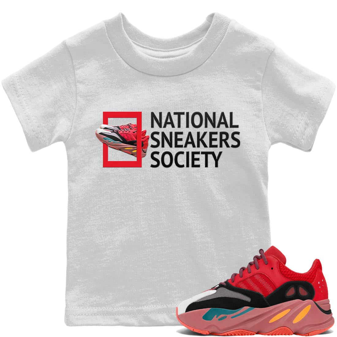 Yeezy 700 Hi-Res Red Shirt To Match Jordans National Sneakers Sneaker Tees Yeezy 700 Hi-Res Red Drip Gear Zone Sneaker Matching Clothing Kids Shirts