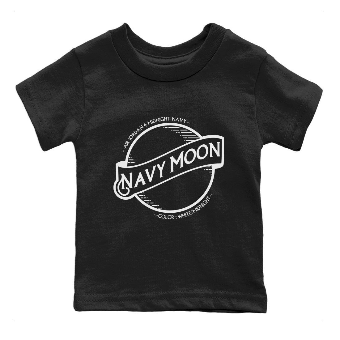 Jordan 4 Midnight Navy Sneaker Matching T-Shirt Navy Moon Sneaker Tees Jordan 4 Midnight Navy Sneaker Release Tees Kids Shirts