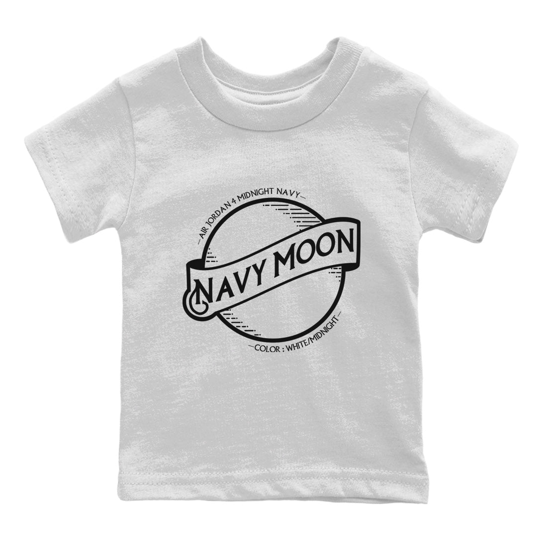 Jordan 4 Midnight Navy Sneaker Matching T-Shirt Navy Moon Sneaker Tees Jordan 4 Midnight Navy Sneaker Release Tees Kids Shirts