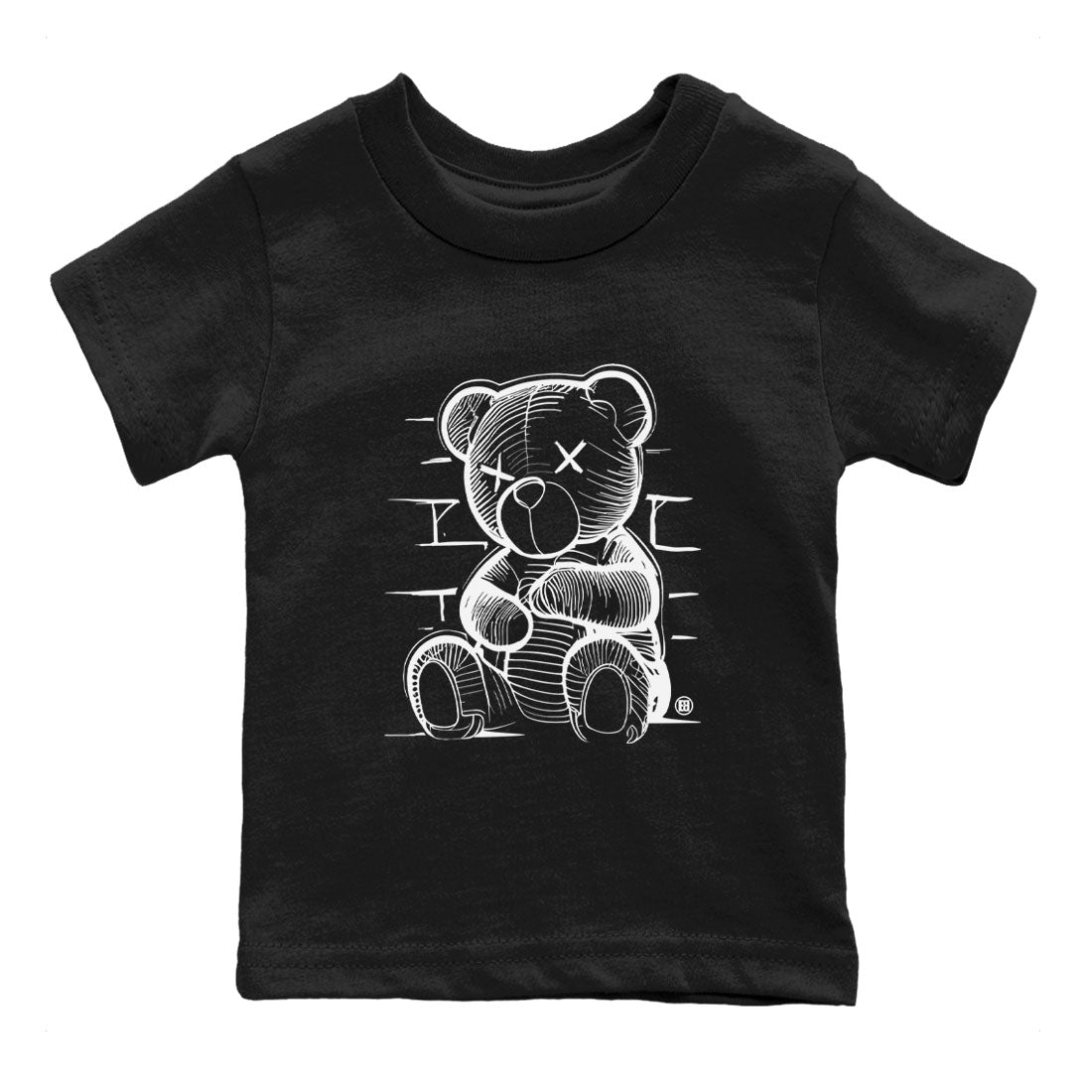 1s Black White shirt to match jordans streetwear brand Neon Bear sneaker tees Air Jordan 1 Black White Drip Gear Zone baby toddler Black 2 cotton Shirt
