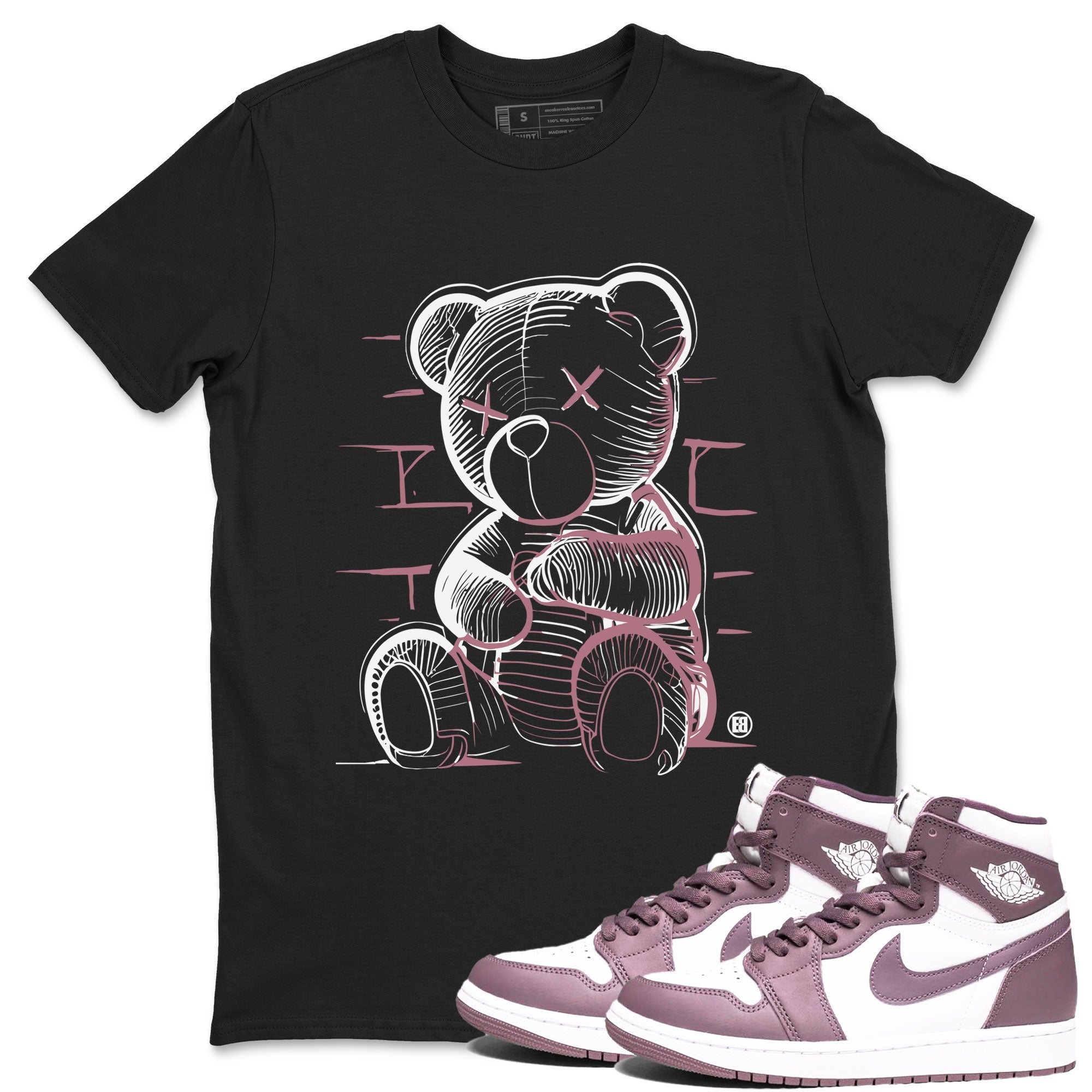 Air Jordan 1 Mauve shirt to match jordans Neon Bear crew neck streetwear t-shirt AJ1 High OG Mauve Drip Gear Zone Crew Neck Sneaker Matching TeeUnisex Black 1 Sneaker Matching Tee