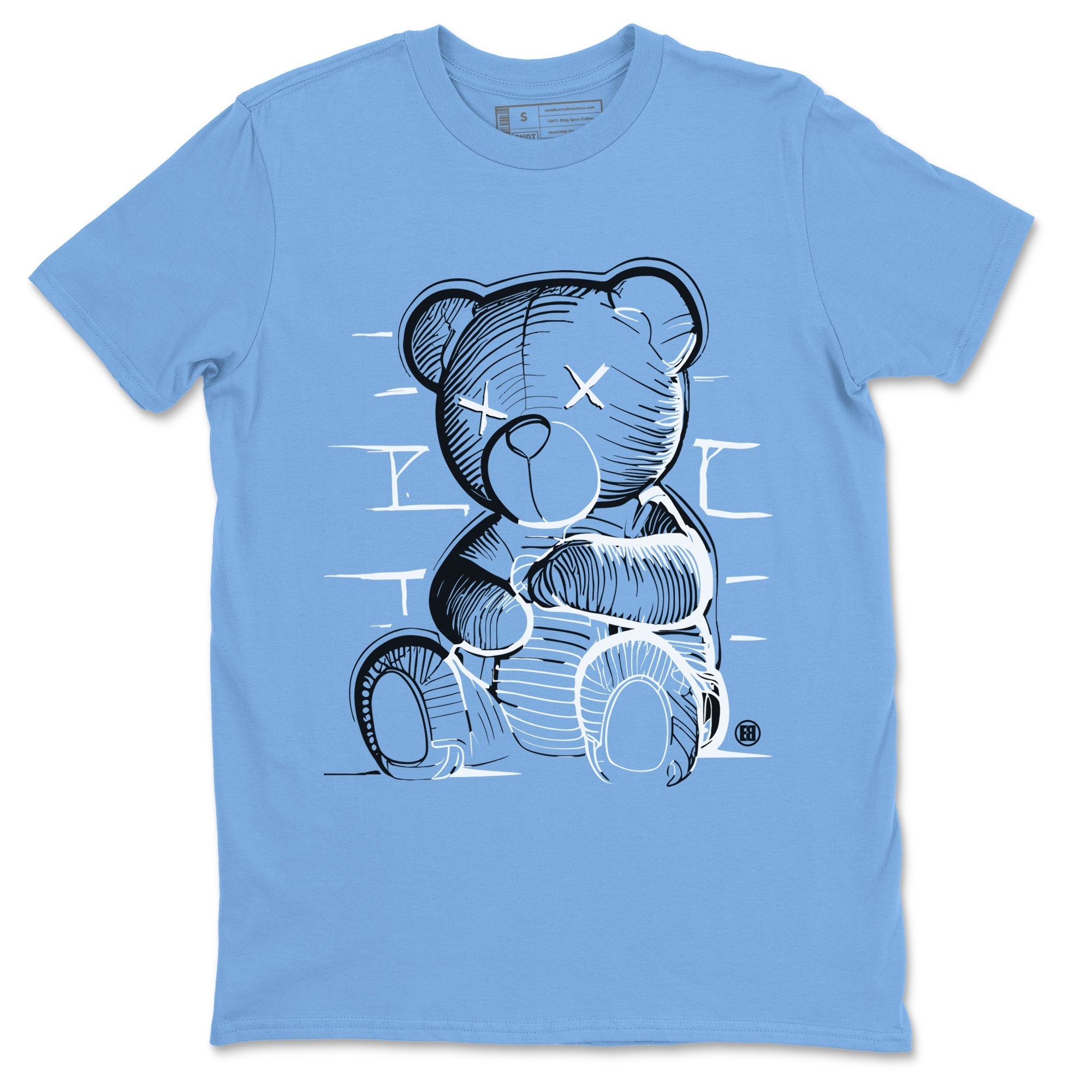 Air Jordan 1 Retro High OG UNC Toe Shirt to match Jordans Neon Bear Streetwear Sneaker Shirt Air Jordan 1 Retro UNC Toe Shirts Crew Neck T-Shirts Carolina Blue 2