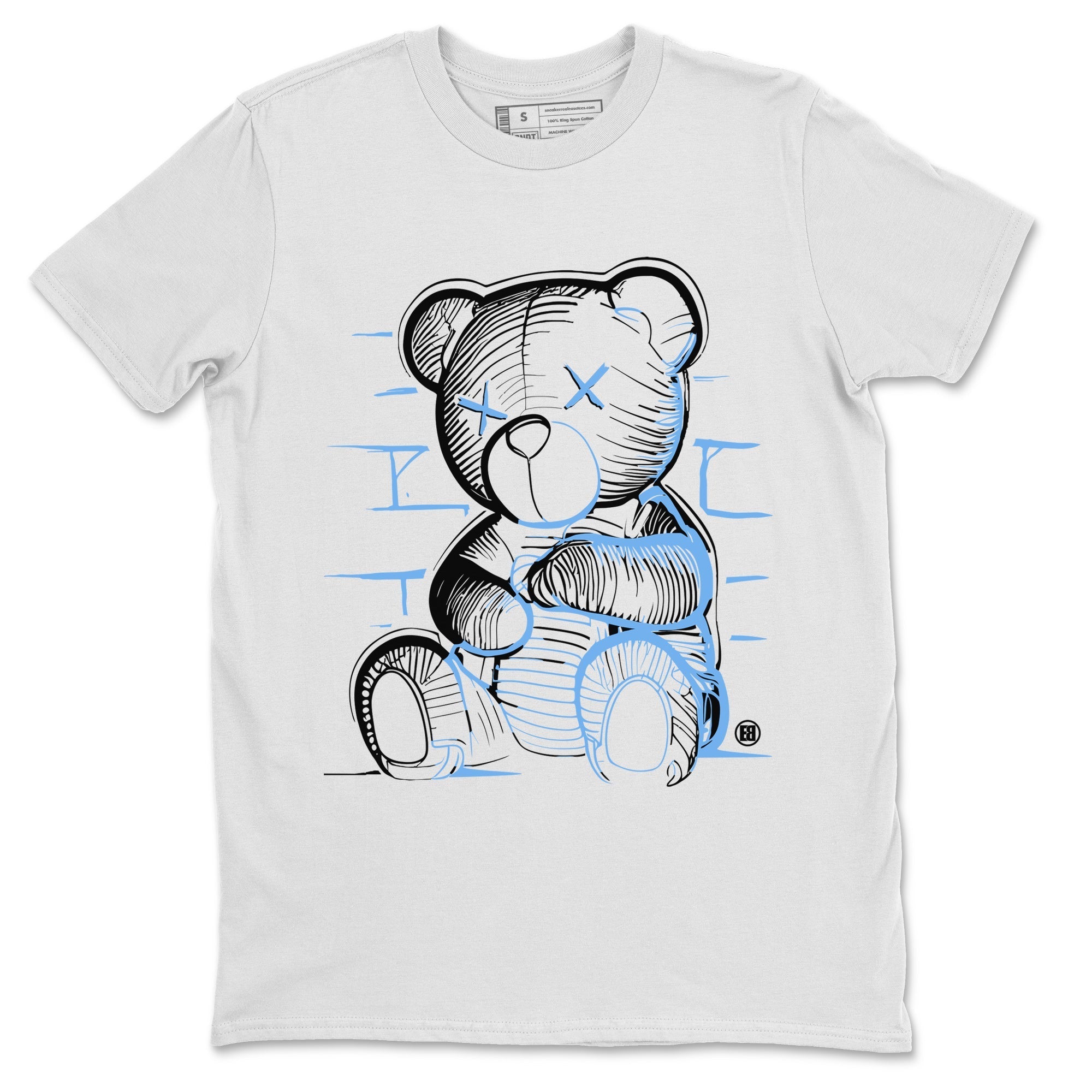 Air Jordan 1 Retro High OG UNC Toe Shirt to match Jordans Neon Bear Streetwear Sneaker Shirt Air Jordan 1 Retro UNC Toe Shirts Crew Neck T-Shirts White 2