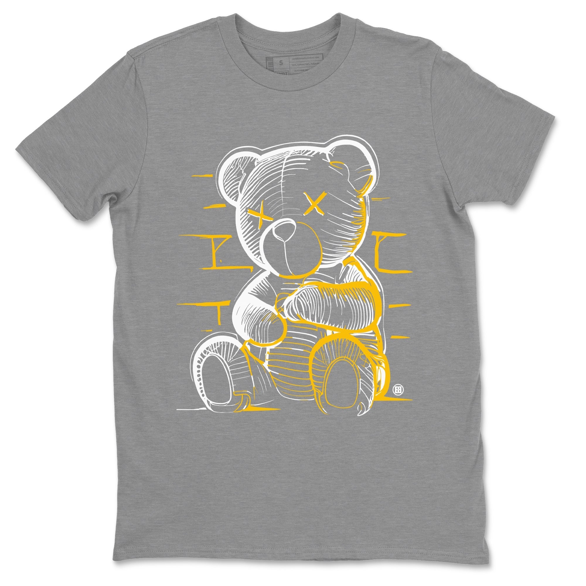 Air Jordan 11 Yellow Python Sneaker Match Tees Neon Bear Streetwear Sneaker Shirt Air Jordan 11 Snakeskin Shirts Unisex Shirts Heather Grey 2