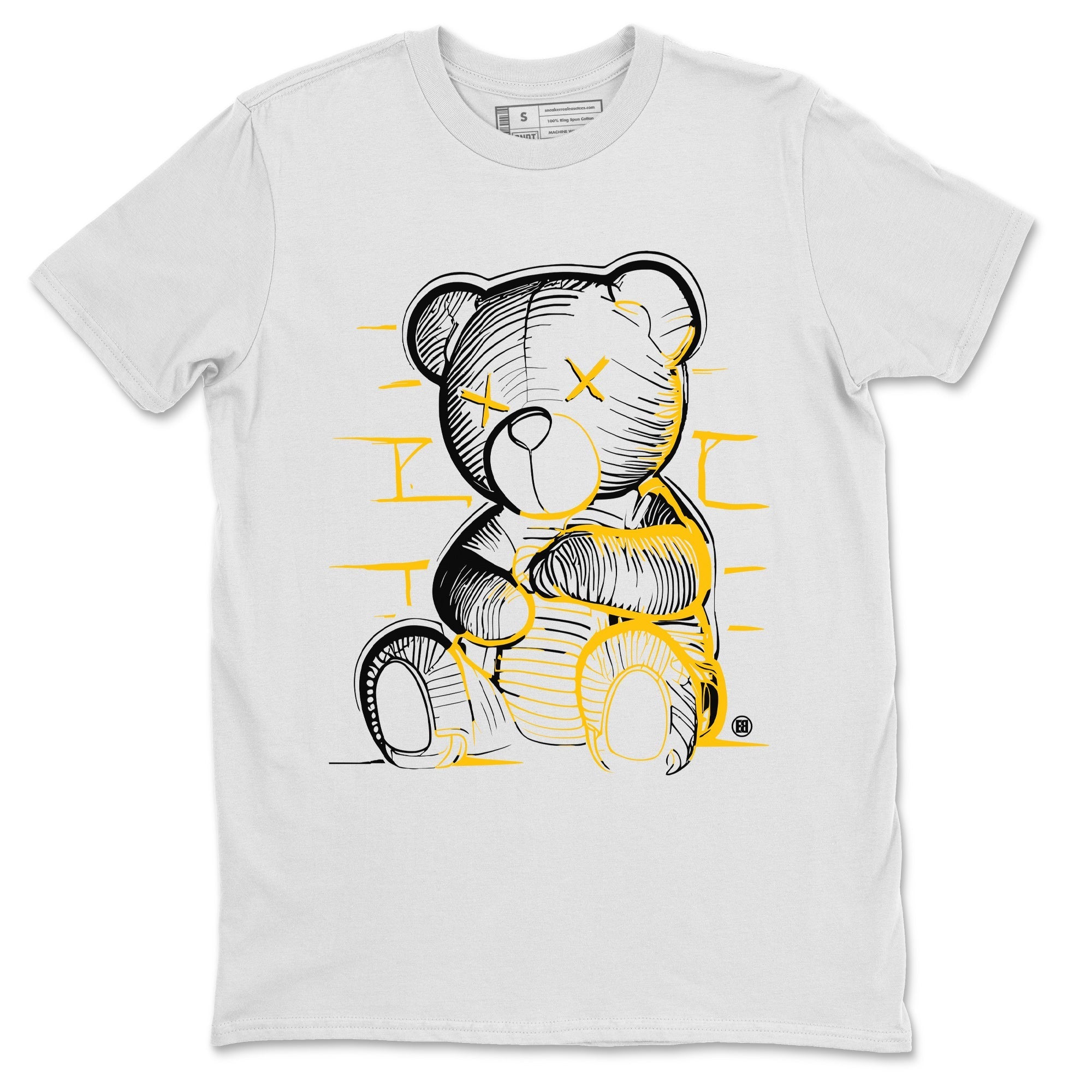 Air Jordan 11 Yellow Python Sneaker Match Tees Neon Bear Streetwear Sneaker Shirt Air Jordan 11 Snakeskin Shirts Unisex Shirts White 2