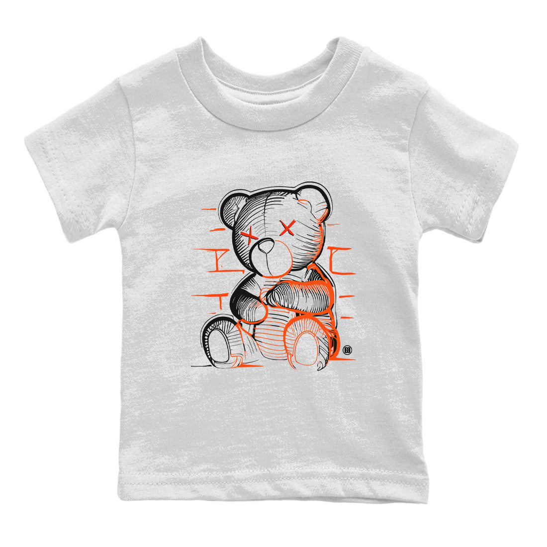 Air Jordan 12 Brilliant Orange Sneaker Match Tees Neon Bear Streetwear Sneaker Shirt Air Jordan 12 WMNS Brilliant Orange Tees Kids Shirts White 2