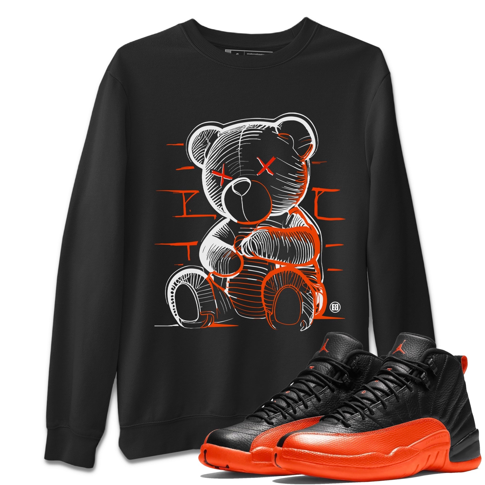 Air Jordan 12 Brilliant Orange Sneaker Match Tees Neon Bear Streetwear Sneaker Shirt Air Jordan 12 WMNS Brilliant Orange Tees Unisex Shirts Black 1