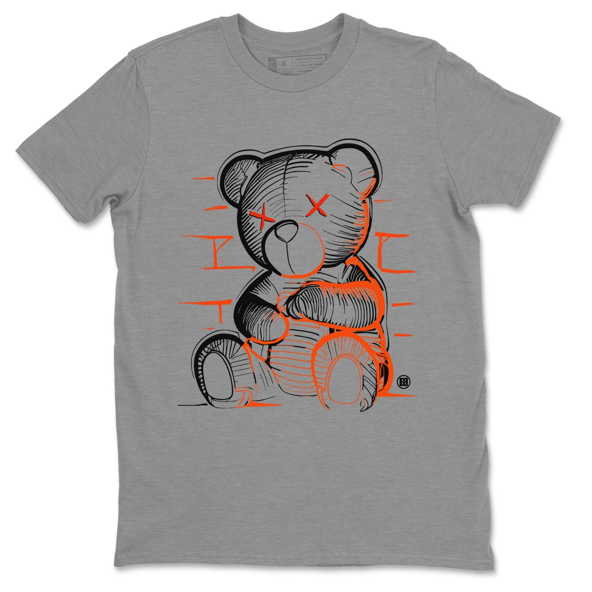 Air Jordan 12 Brilliant Orange Sneaker Match Tees Neon Bear Streetwear Sneaker Shirt Air Jordan 12 WMNS Brilliant Orange Tees Unisex Shirts Heather Grey 2