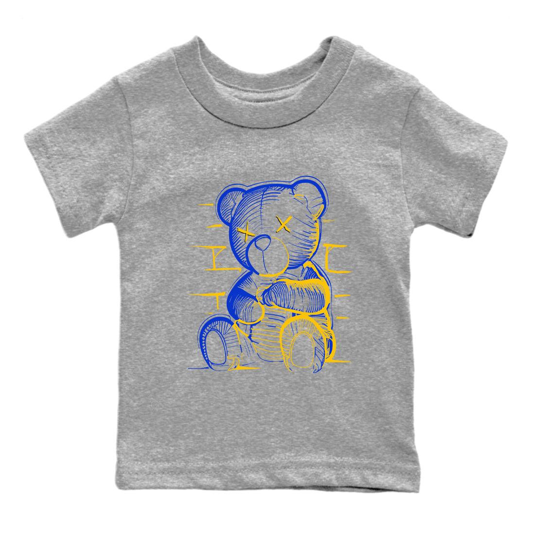 Air Jordan 14 Laney Sneaker Match Tees Neon Bear Sneaker Tees Jordan 14 Laney Sneaker Release Tees Kids Shirts Heather Grey 2