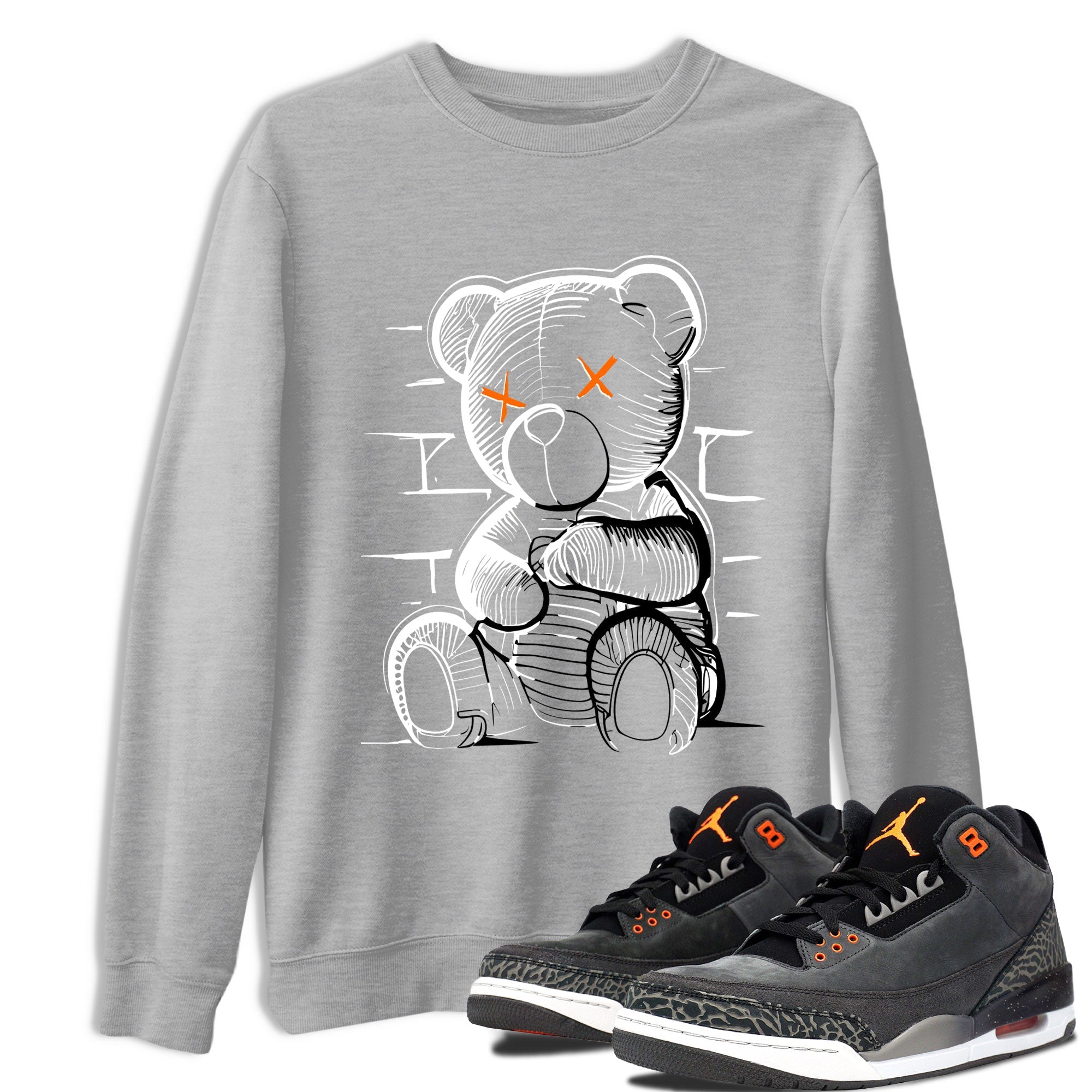 Air Jordan 3 Fear shirt to match jordans Neon Bear sneaker tees Air Jordan 3 Fear Drip Gear Zone Unisex Heather Grey 1 T-Shirt