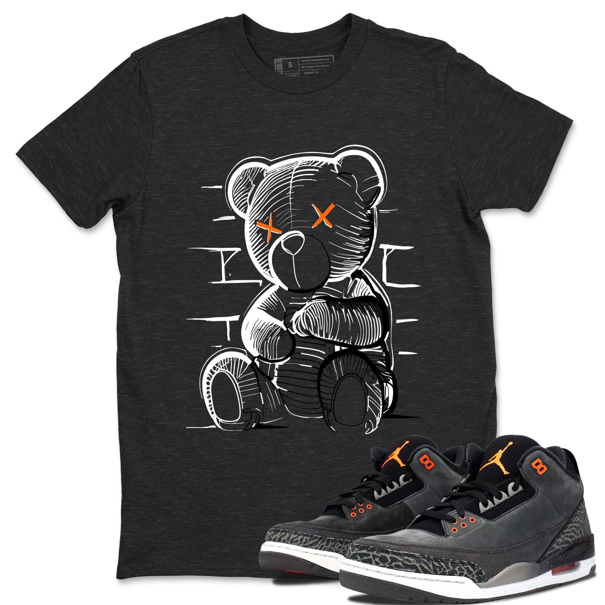 Air Jordan 3 Fear shirt to match jordans Neon Bear sneaker tees Air Jordan 3 Fear Drip Gear Zone Unisex Charcoal Heather 1 T-Shirt