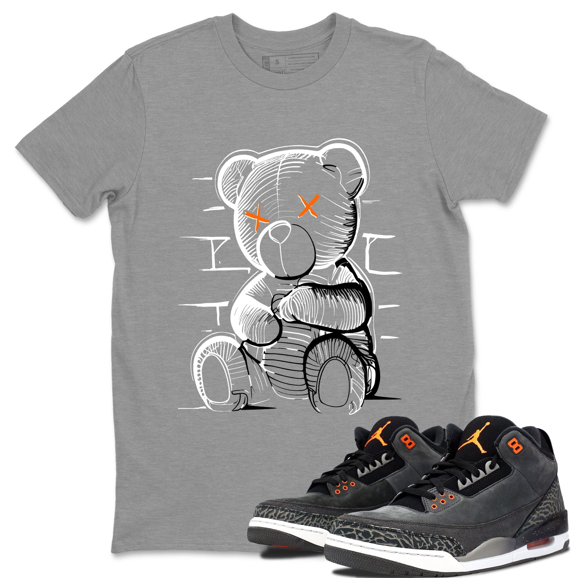 Air Jordan 3 Fear shirt to match jordans Neon Bear sneaker tees Air Jordan 3 Fear Drip Gear Zone Unisex Heather Grey 1 T-Shirt
