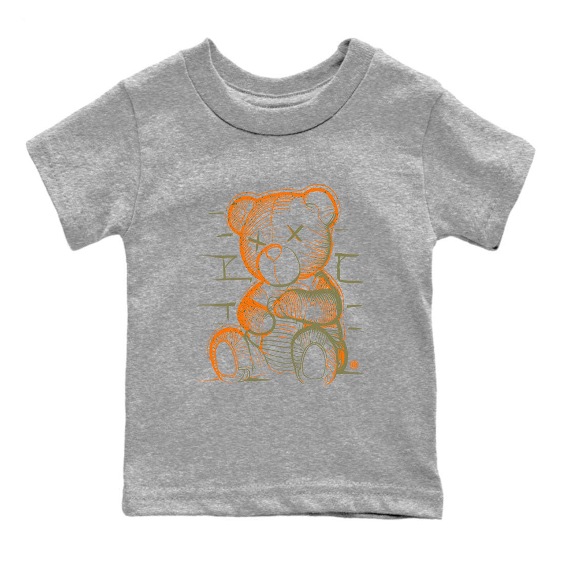 5s Olive shirt to match jordans Neon Bear sneaker tees Air Jordan 5 Olive Drip Gear Zone Streetwear baby toddler Heather Grey 2 cotton Shirt