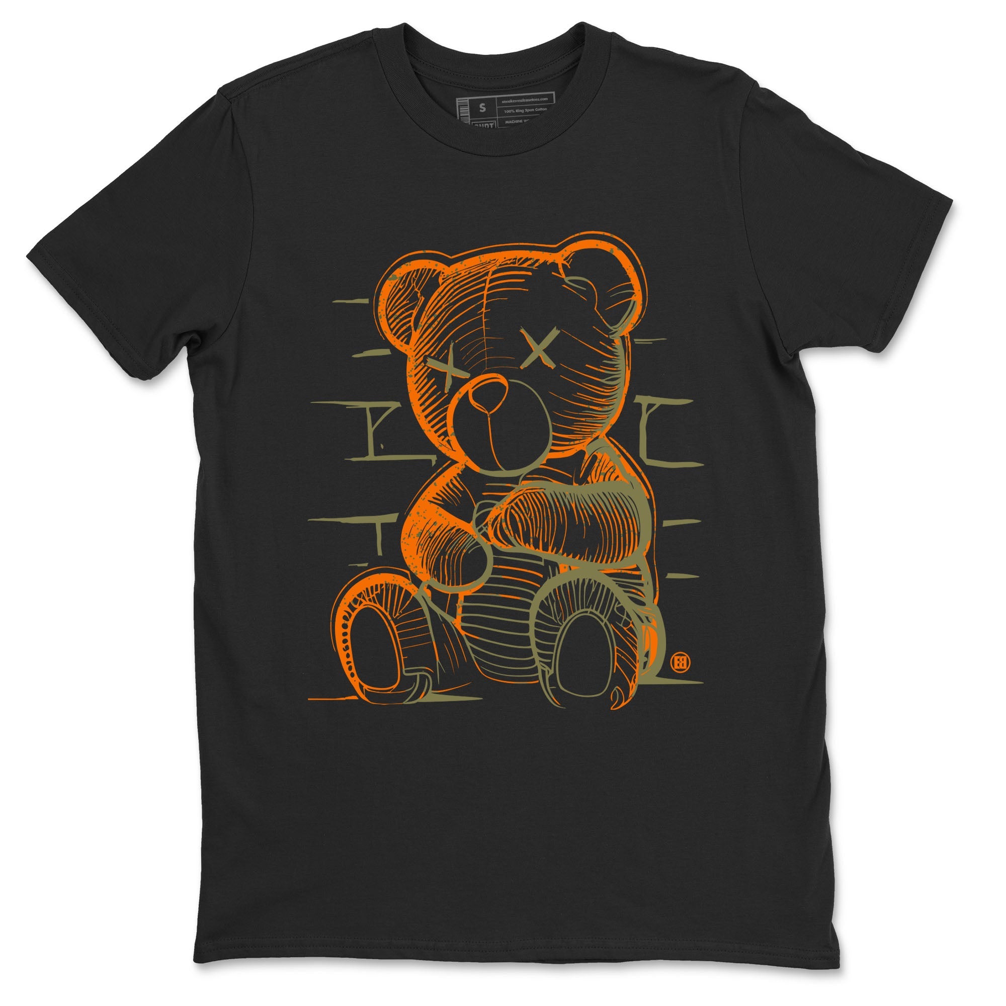 5s Olive shirt to match jordans Neon Bear sneaker tees Air Jordan 5 Olive Drip Gear Zone Streetwear unisex cotton Black 2 crew neck shirt