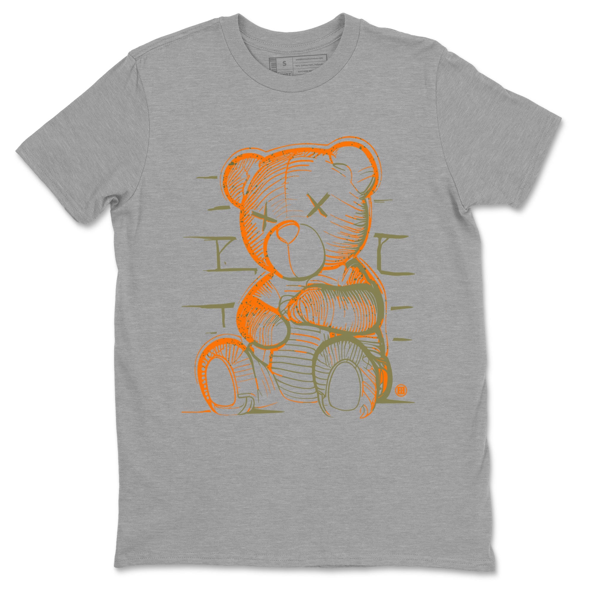 5s Olive shirt to match jordans Neon Bear sneaker tees Air Jordan 5 Olive Drip Gear Zone Streetwear unisex cotton Heather Grey 2 crew neck shirt
