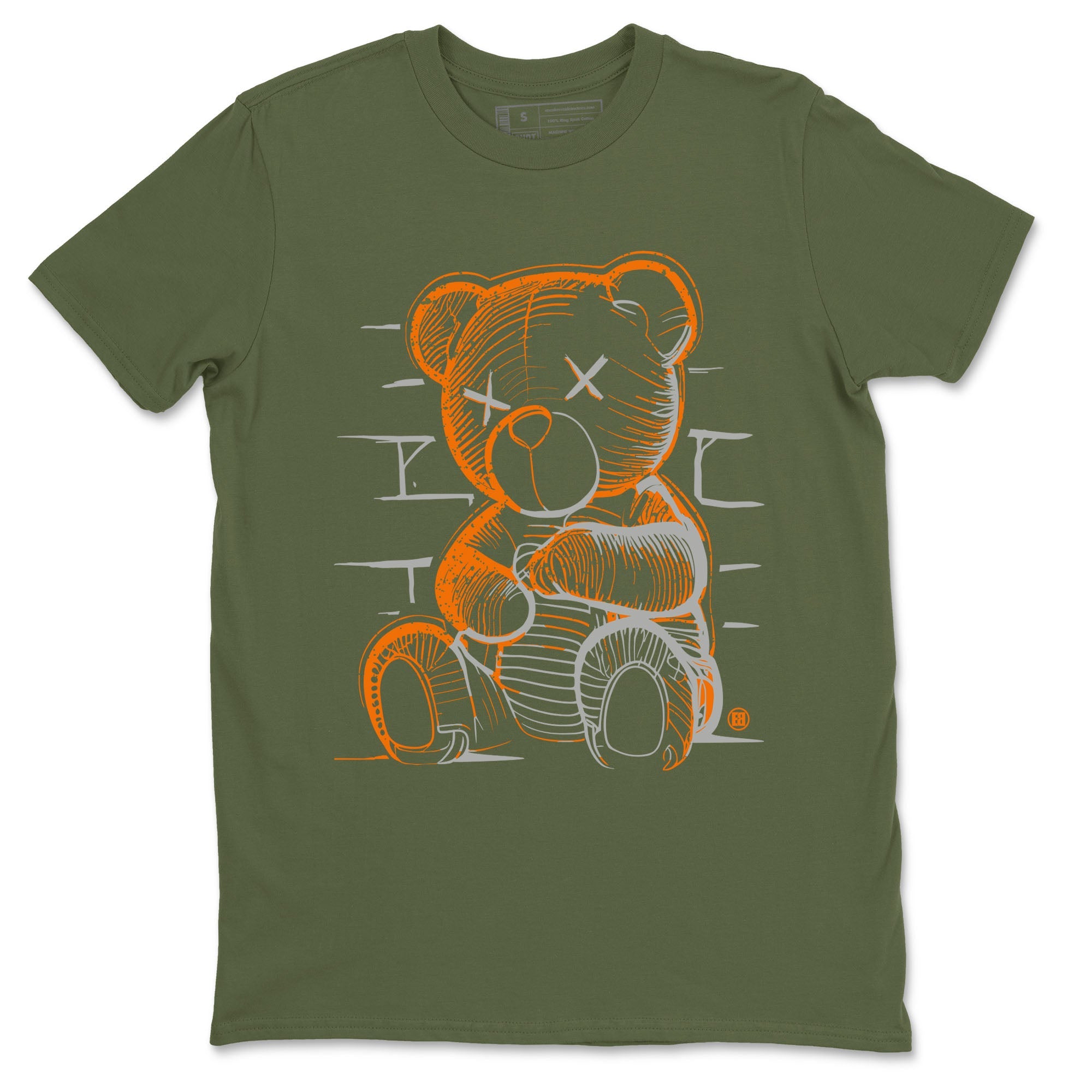 5s Olive shirt to match jordans Neon Bear sneaker tees Air Jordan 5 Olive Drip Gear Zone Streetwear unisex cotton Military Green 2 crew neck shirt