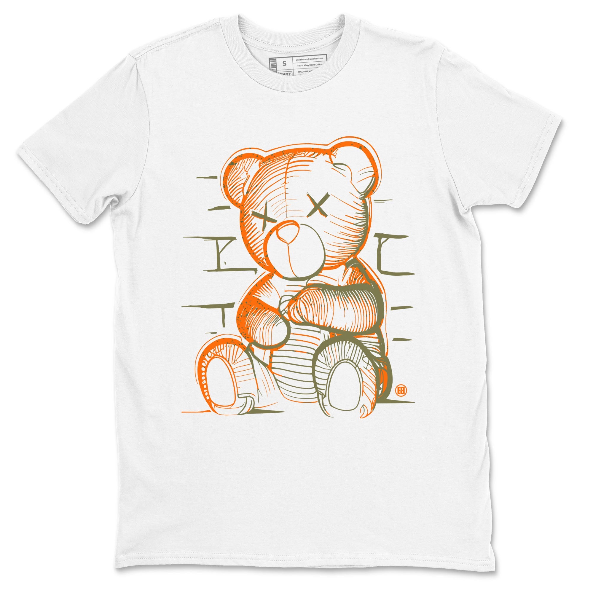 5s Olive shirt to match jordans Neon Bear sneaker tees Air Jordan 5 Olive Drip Gear Zone Streetwear unisex cotton White 2 crew neck shirt