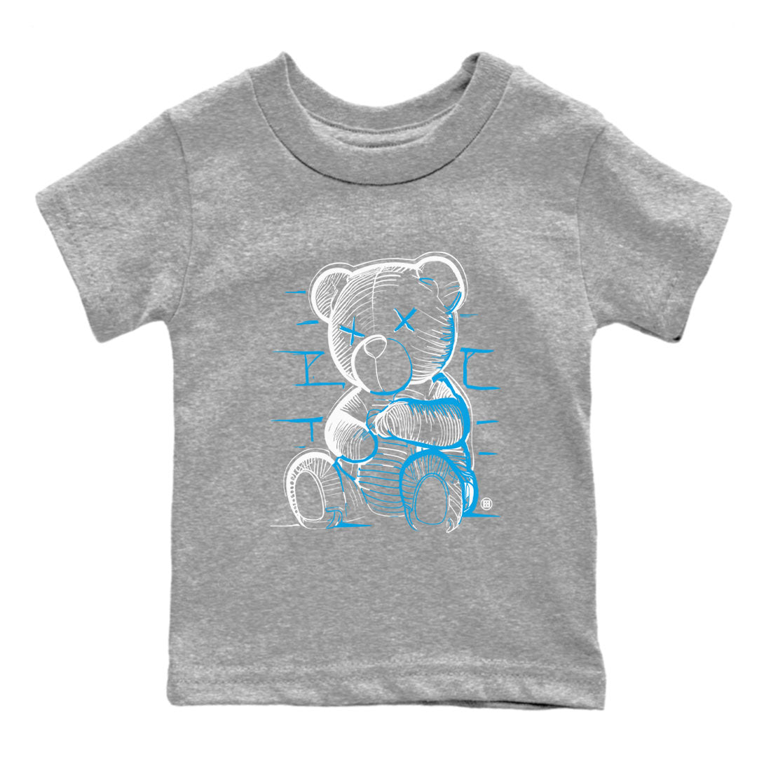 AJ9 Powder Blue shirt to match jordans Neon Bear sneaker tees Air Jordan 9 Powder Blue Drip Gear Zone baby toddler Heather Grey 2 cotton Shirt