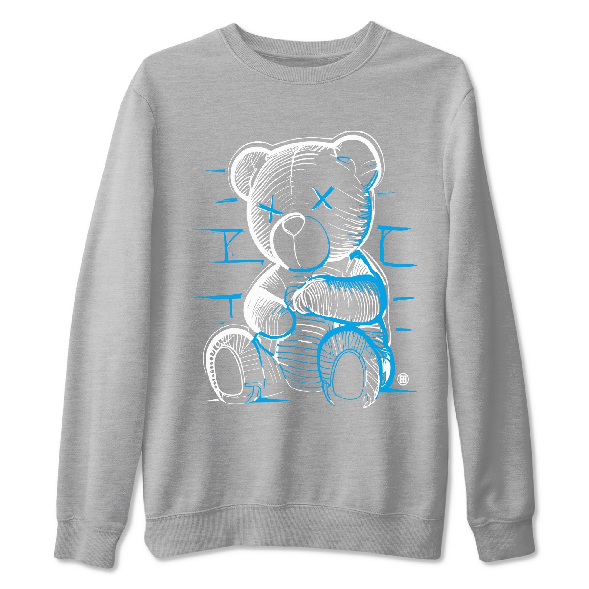 AJ9 Powder Blue shirt to match jordans Neon Bear sneaker tees Air Jordan 9 Powder Blue Drip Gear Zone unisex cotton Heather Grey 2 crew neck shirt