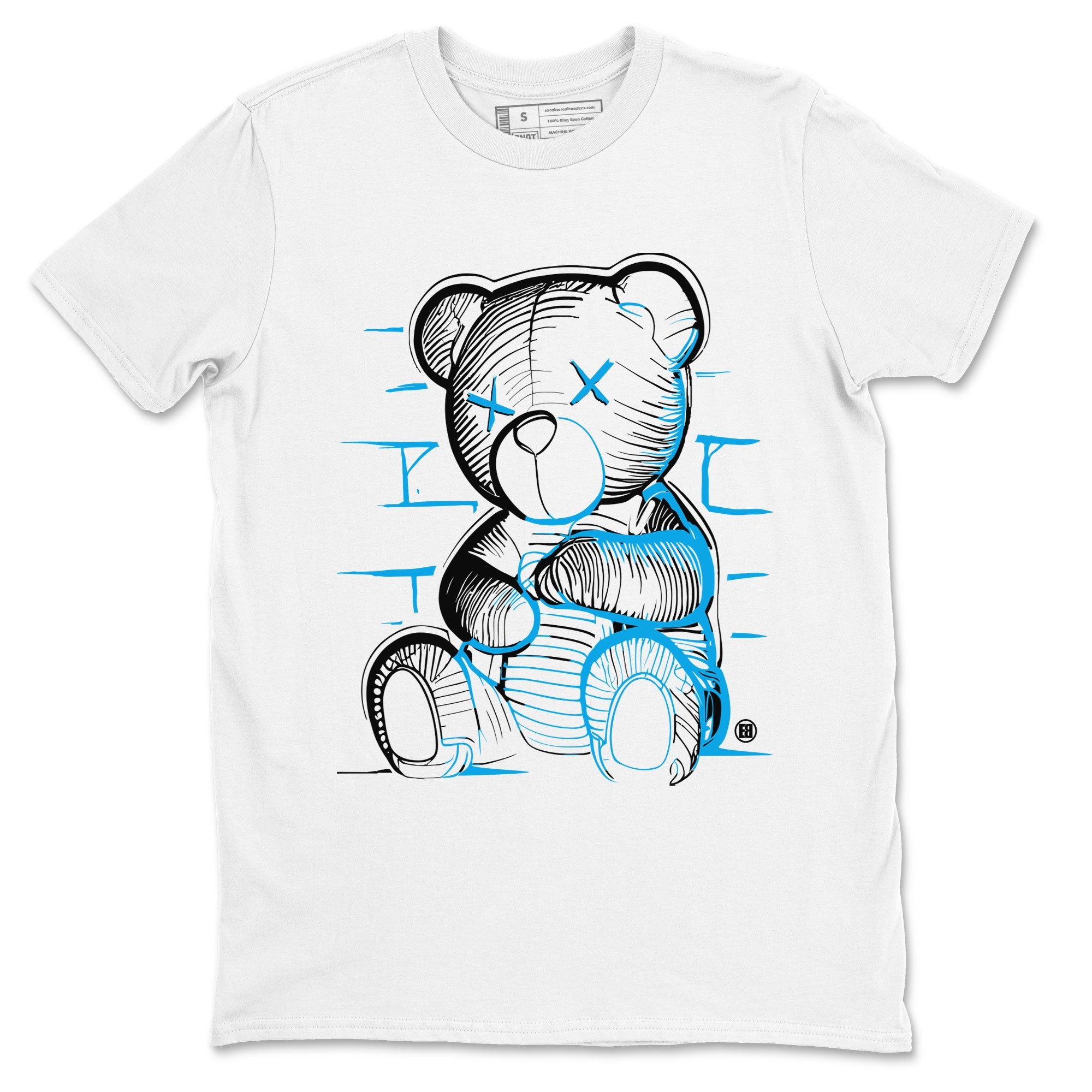 AJ9 Powder Blue shirt to match jordans Neon Bear sneaker tees Air Jordan 9 Powder Blue Drip Gear Zone unisex cotton White 2 crew neck shirt