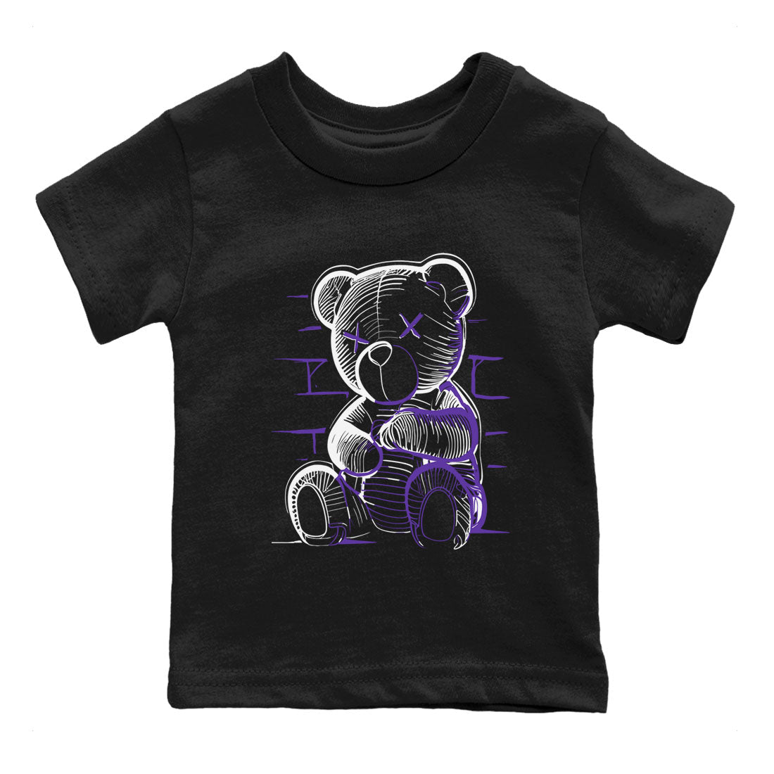 Nike SB Dunk Low Court Purple Shirt To Match Jordans Neon Bear Streetwear Fashion Dunk Low Court Purple Drip Gear Zone baby toddler Black 2 cotton Shirt