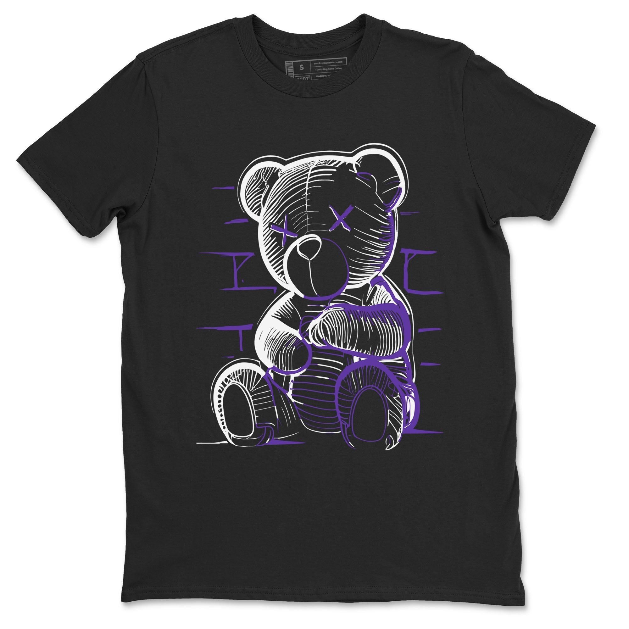 Nike SB Dunk Low Court Purple Shirt To Match Jordans Neon Bear Streetwear Fashion Dunk Low Court Purple Drip Gear Zone unisex crew neck t-shirt Black 2 crew neck shirt