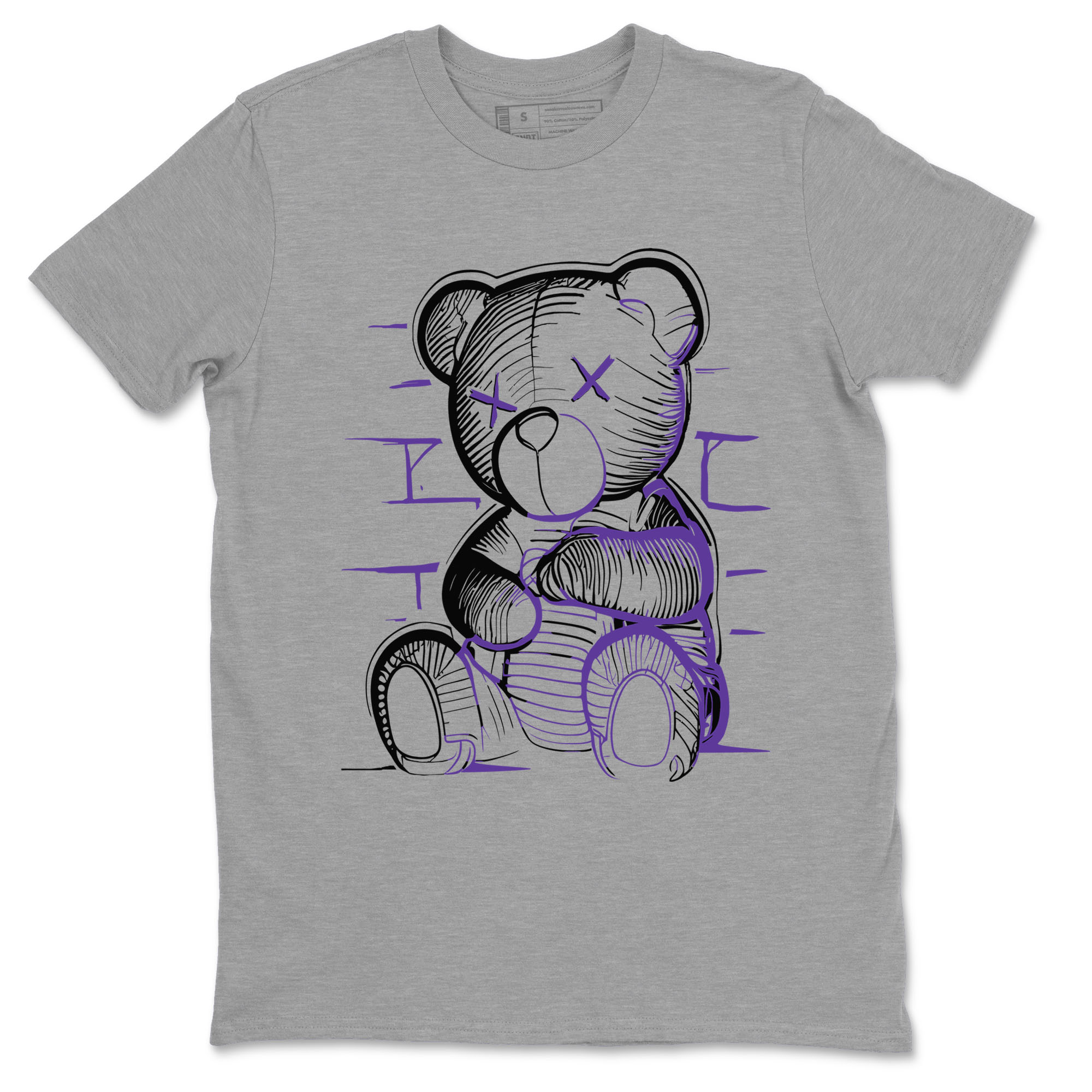 Nike SB Dunk Low Court Purple Shirt To Match Jordans Neon Bear Streetwear Fashion Dunk Low Court Purple Drip Gear Zone unisex crew neck t-shirt Heather Grey 2 crew neck shirt