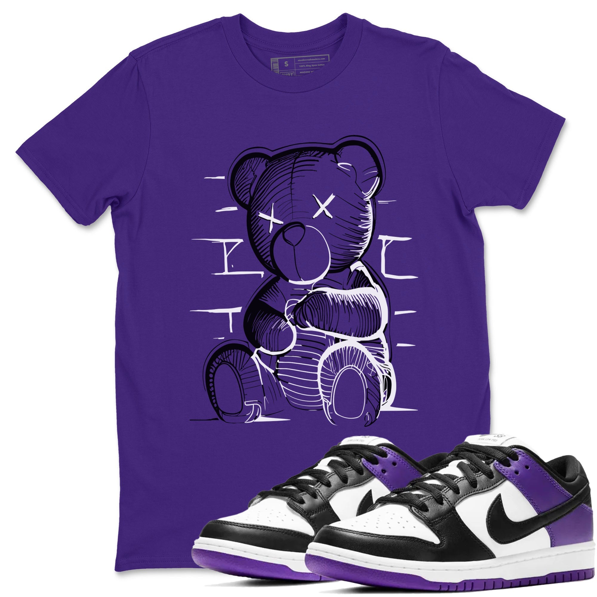 Nike SB Dunk Low Court Purple Shirt To Match Jordans Neon Bear Streetwear Fashion Dunk Low Court Purple Drip Gear Zone unisex crew neck t-shirt Purple 1 crew neck shirt
