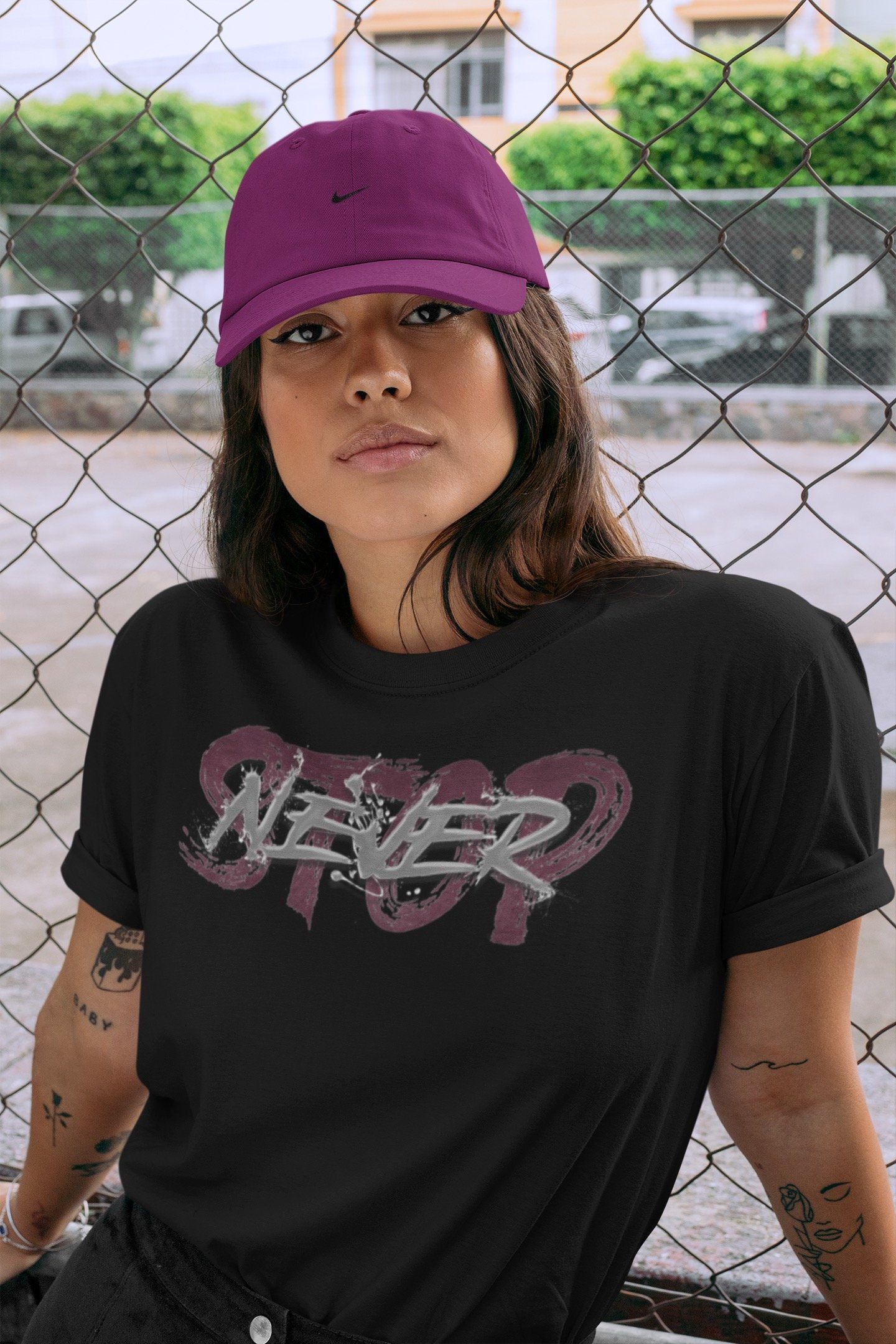Jordan 1 Bordeaux Sneaker Matching T-Shirt Never Stop Sneaker Tees Jordan 1 Bordeaux Sneaker Release Tees Crew Neck Tees